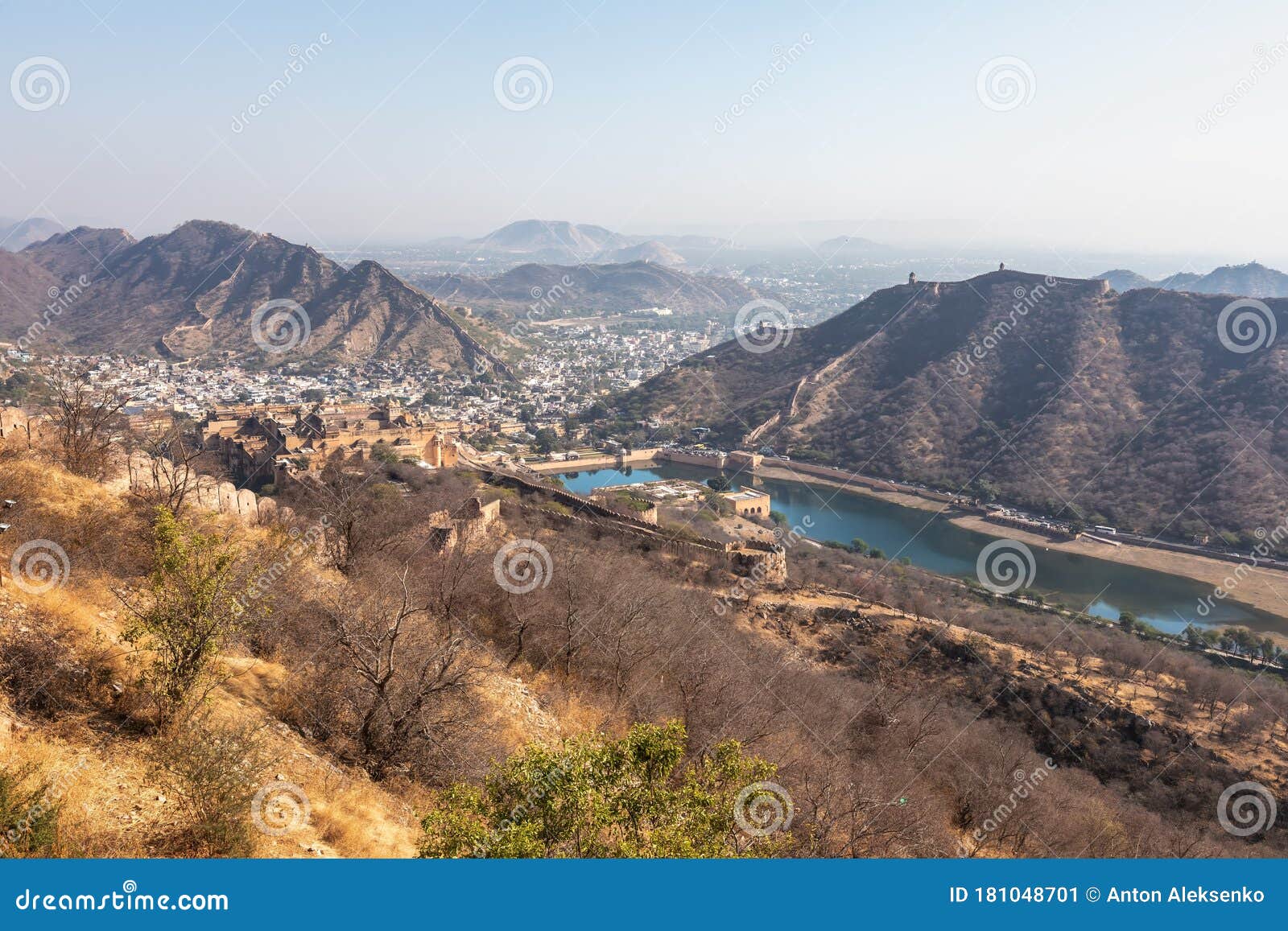 nature and forts of jaipur hills, panorama of india