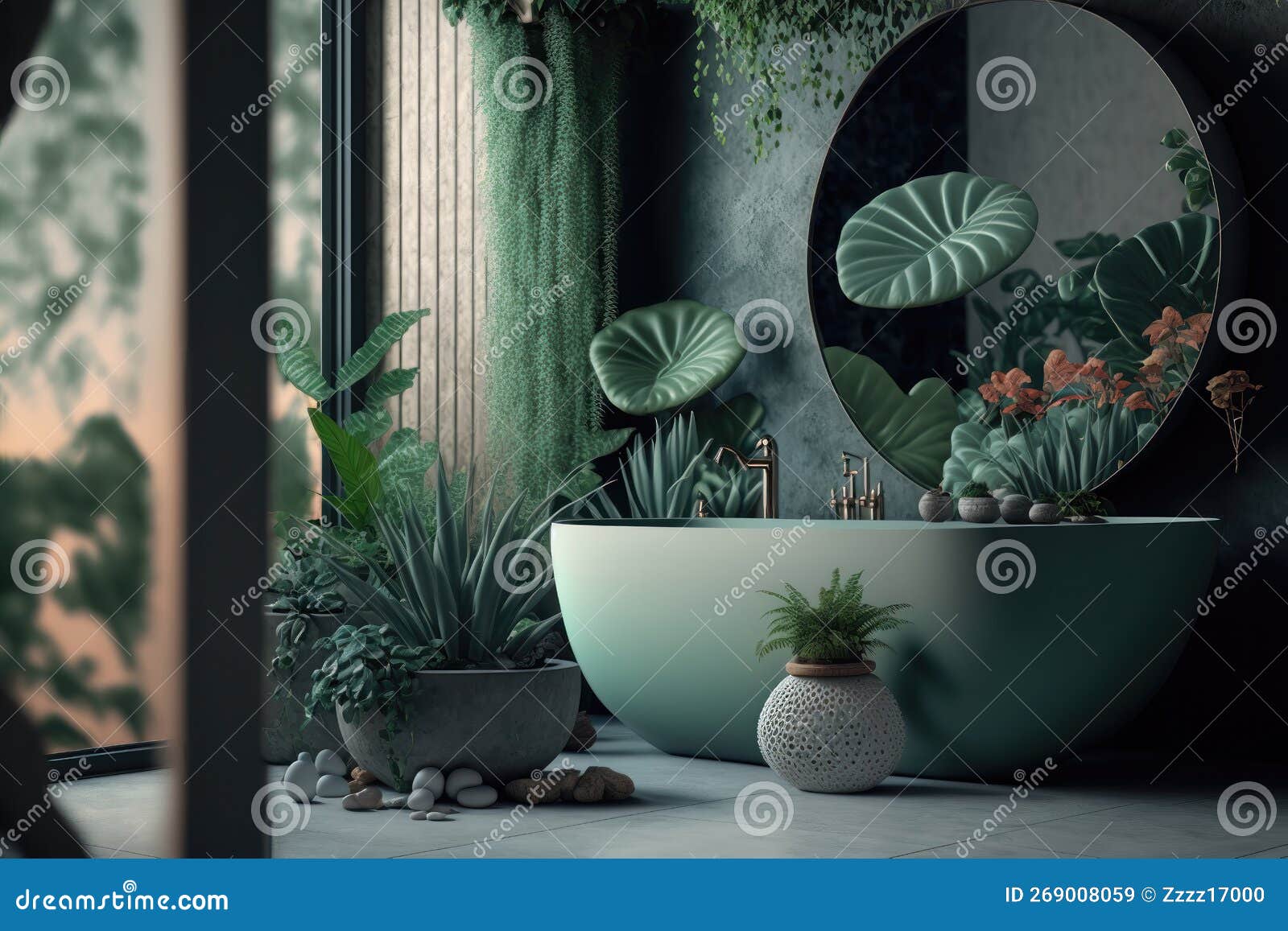 nature-inspired bath havens: self-care and wellness vanities. generative ai