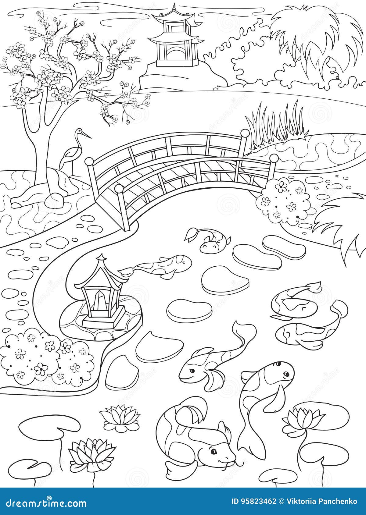 Download Nature Of Japan Coloring Book For Children Cartoon ...