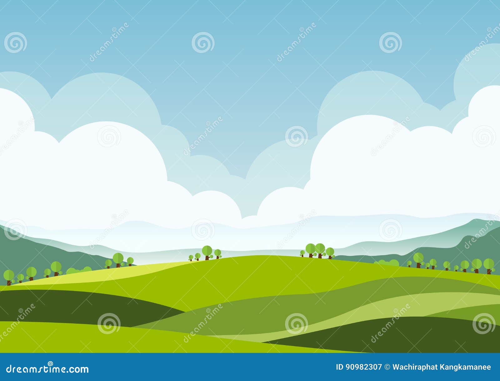 Nature Landscape Background Stock Vector - Illustration of color ...