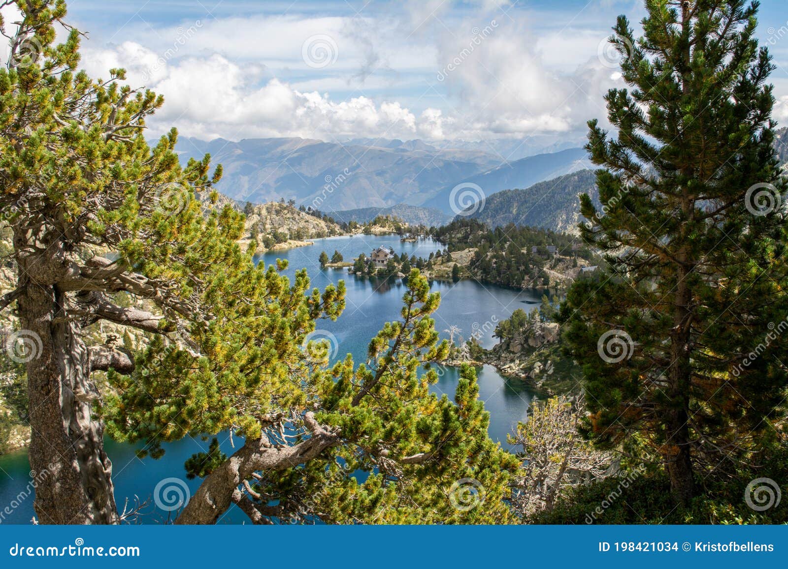 nature and landscape at lake estany trullo in spanish pyrenees, neighbourhood of espot and aiguestortes i estany de sant maurici