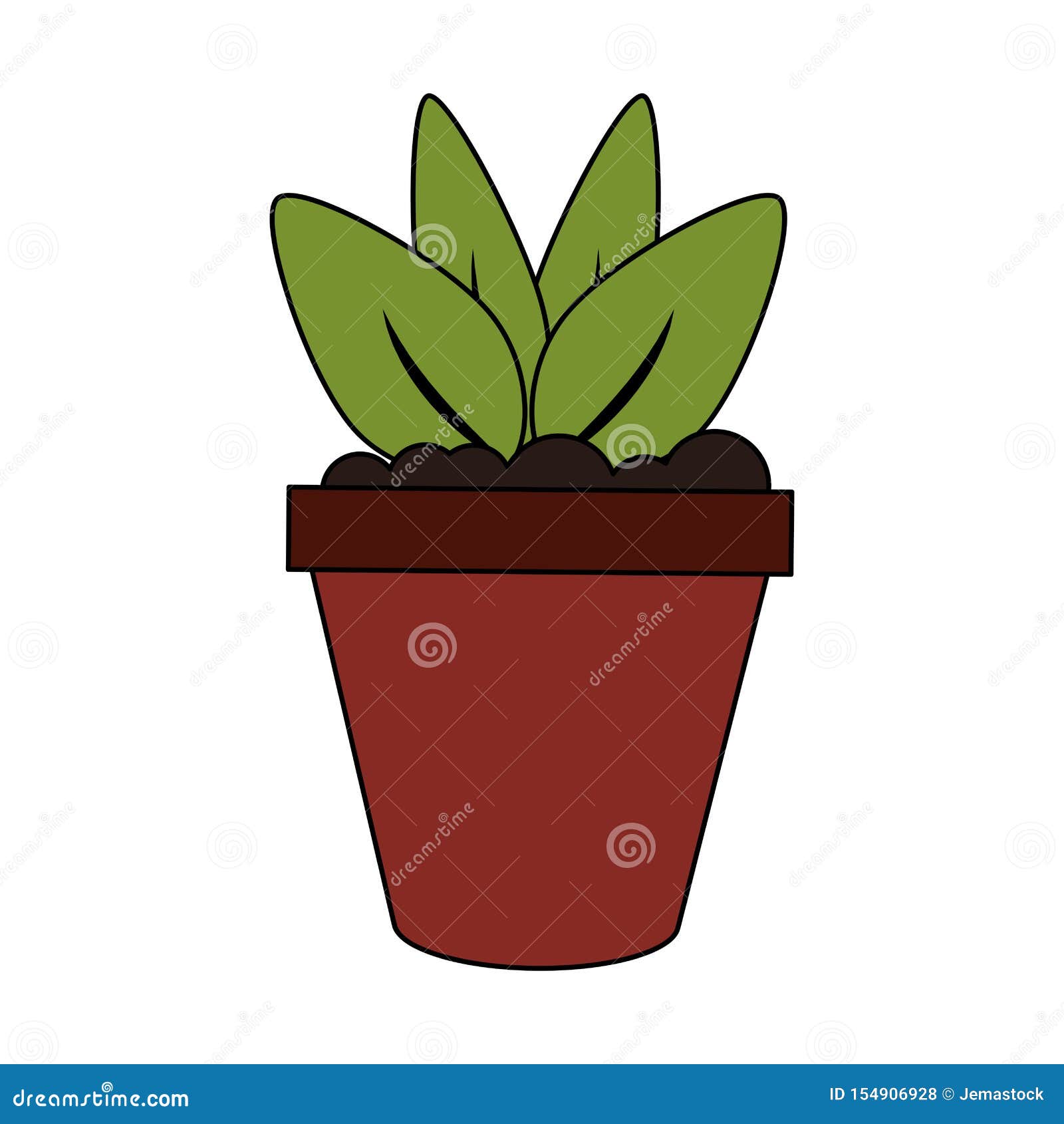 Nature Plant Pot Decoration Cartoon Stock Vector Nature Plant Pot Decoration Cartoon Stock Vector