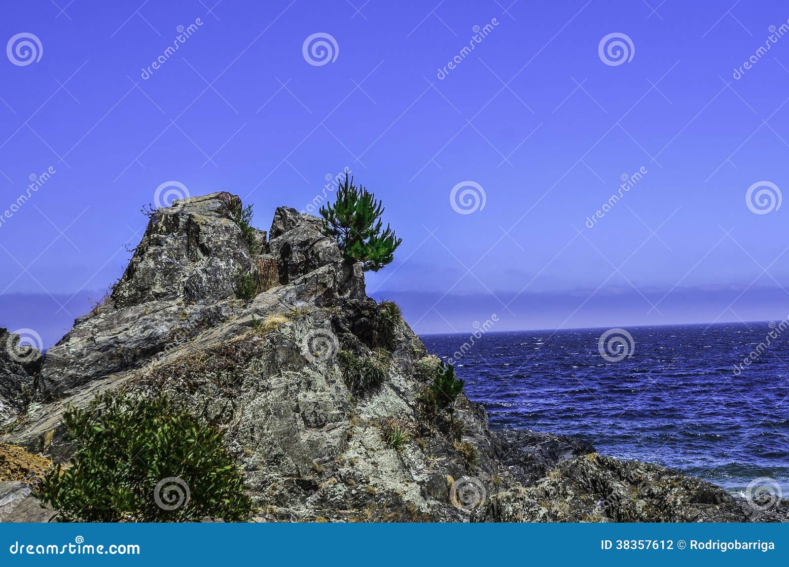 Nature rock. View from beach Punta de Parra, TomÃ© - Chile