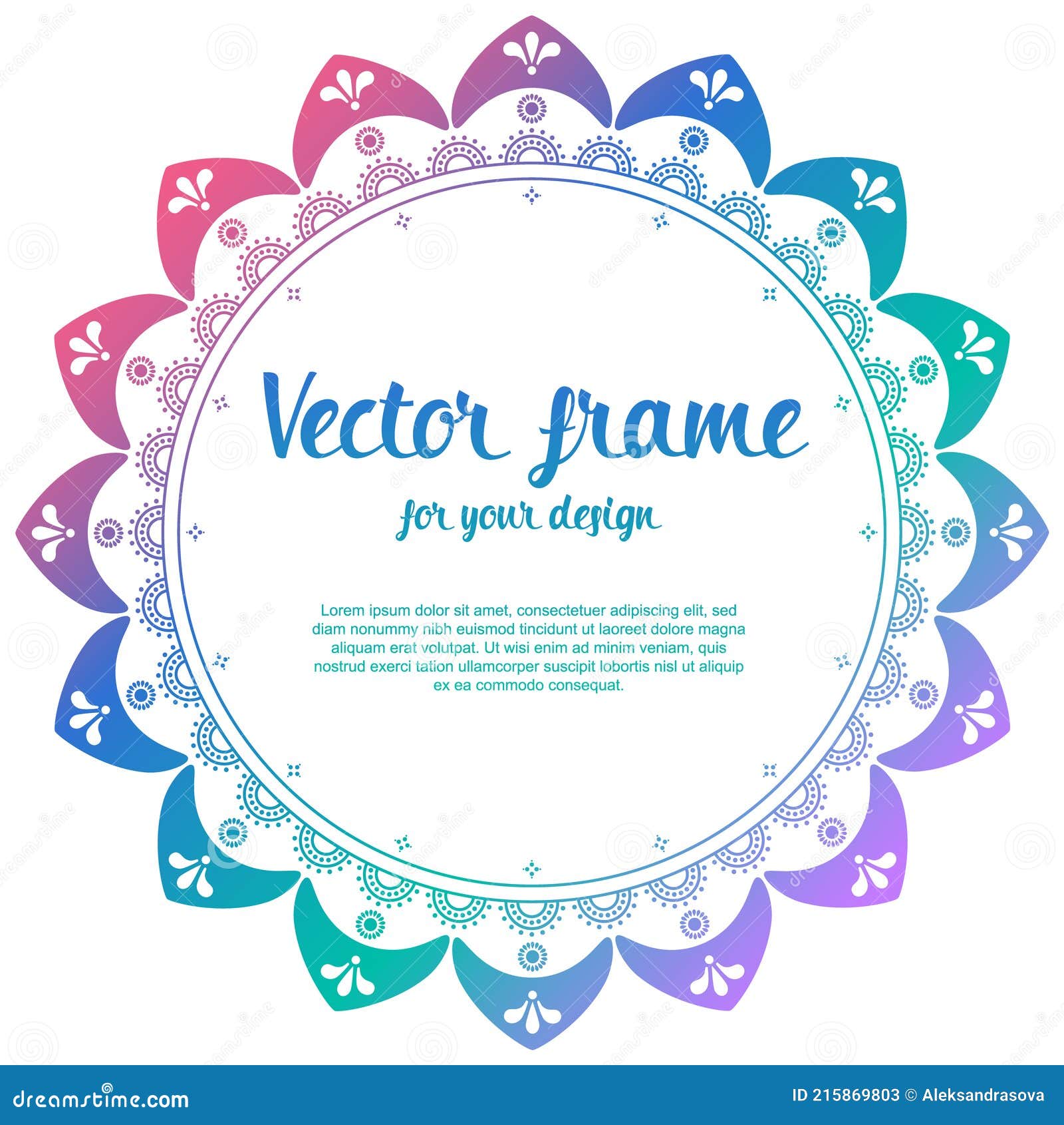 hærge For nylig uklar Nature Style Floral Frame with Place for Text. Flower Festival Wreath.  Stock Vector - Illustration of label, banner: 215869803