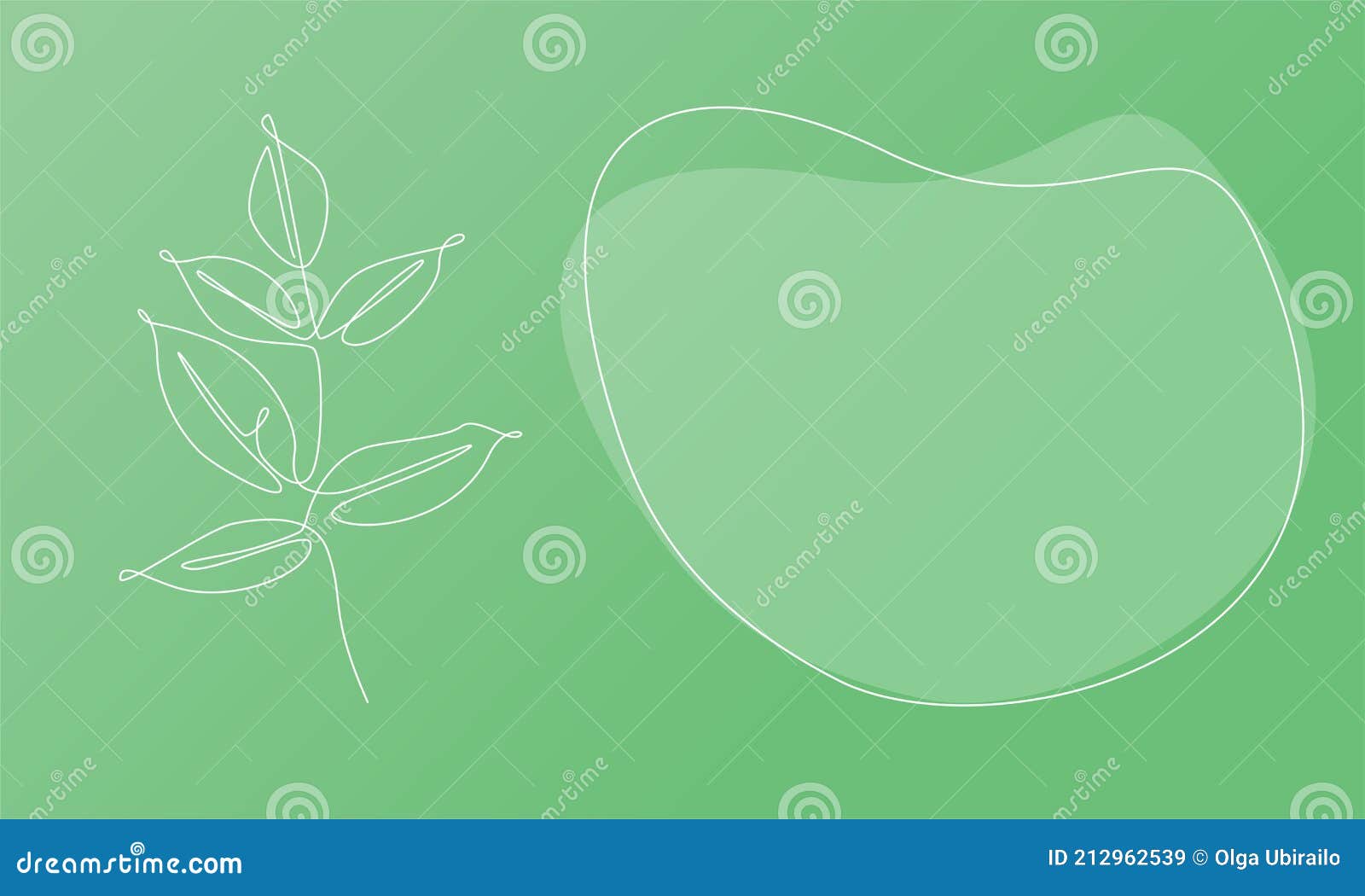nature template presentation  with branch leaves. template for web banner with botany plants tematic. 