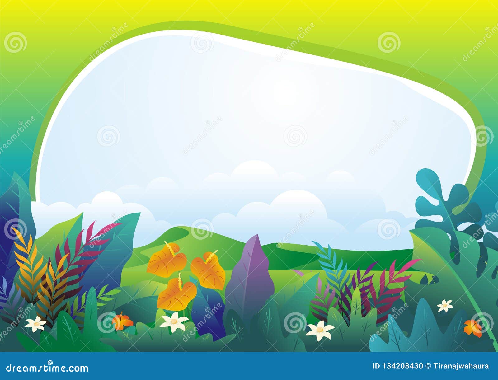 Nature Tropical Background with Stylish Design Stock Vector - of asia, achievement: 134208430