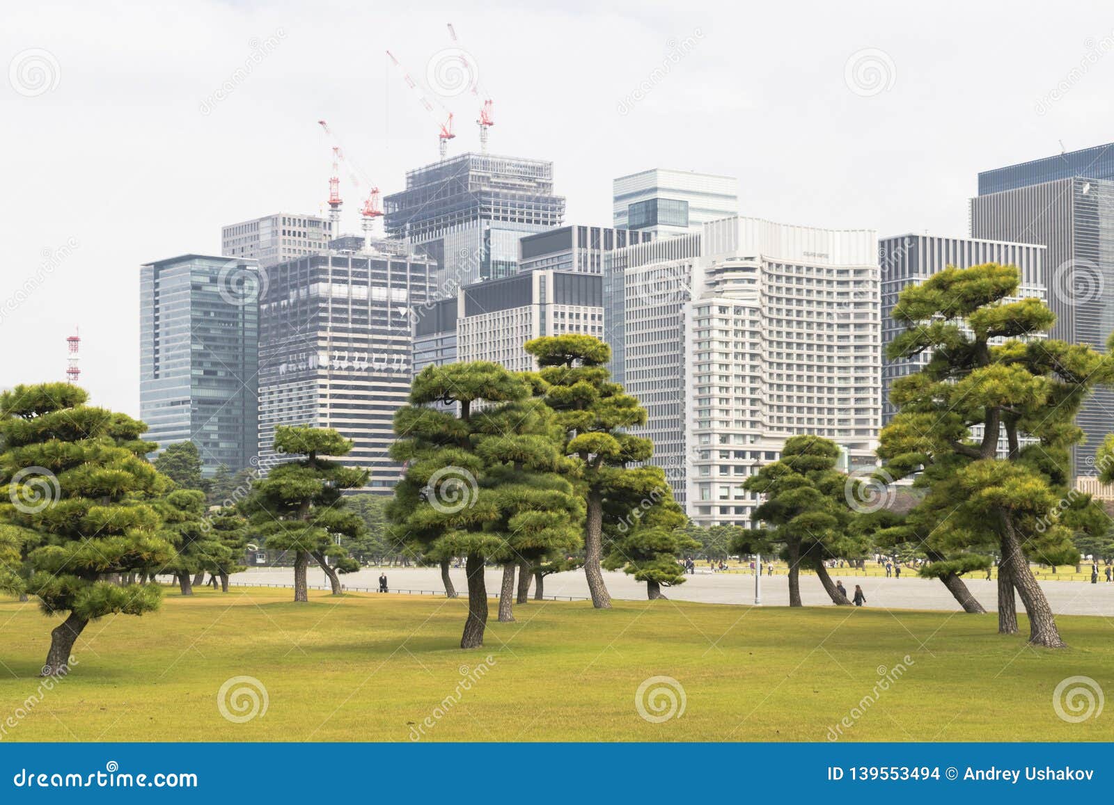 or Urban Background with View of Park in Stock Photo - building, landmark: 139553494