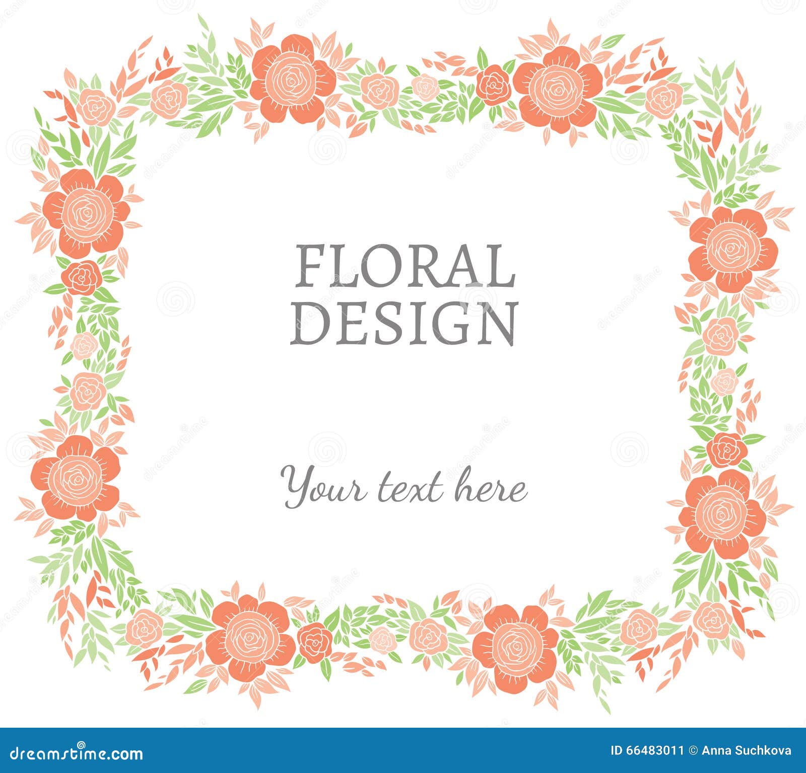 Nature Vector Floral Frame or Borders Stock Vector