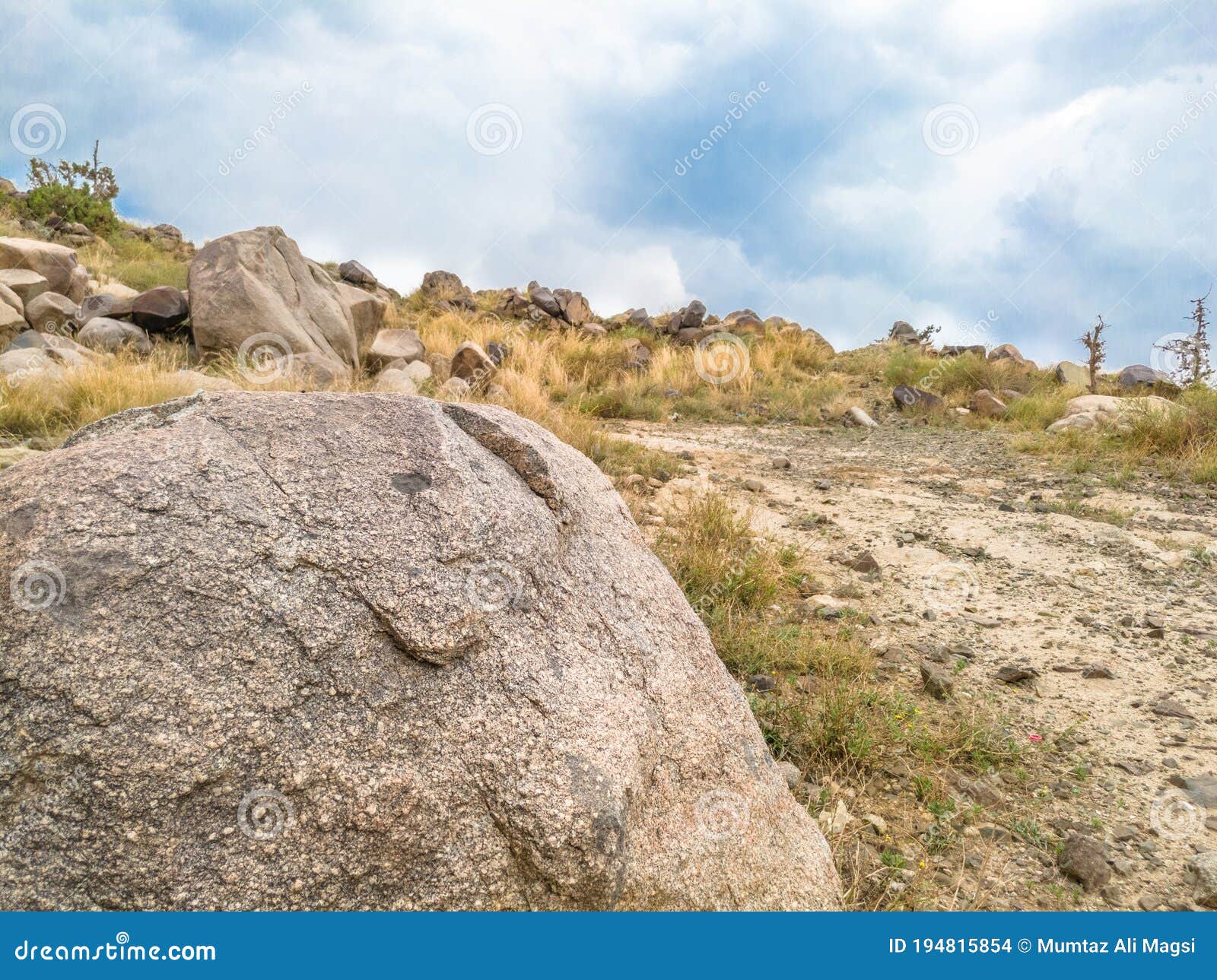 Nature view with rocks in ksa