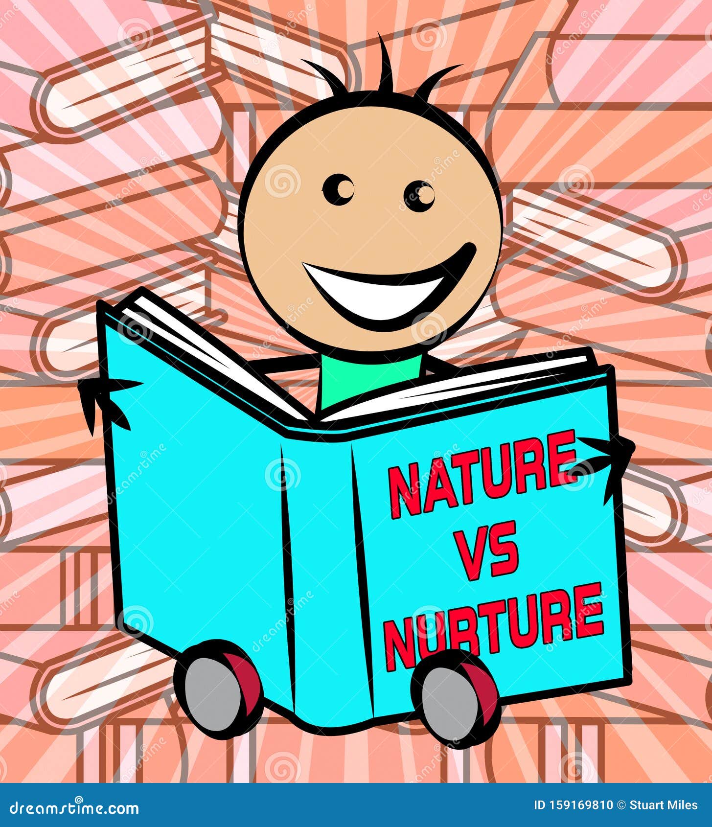 Nature Vs Nurture Report Means Theory of Natural Intelligence Against - 3d Illustration Stock Illustration - Illustration of young, environmental: 159169810
