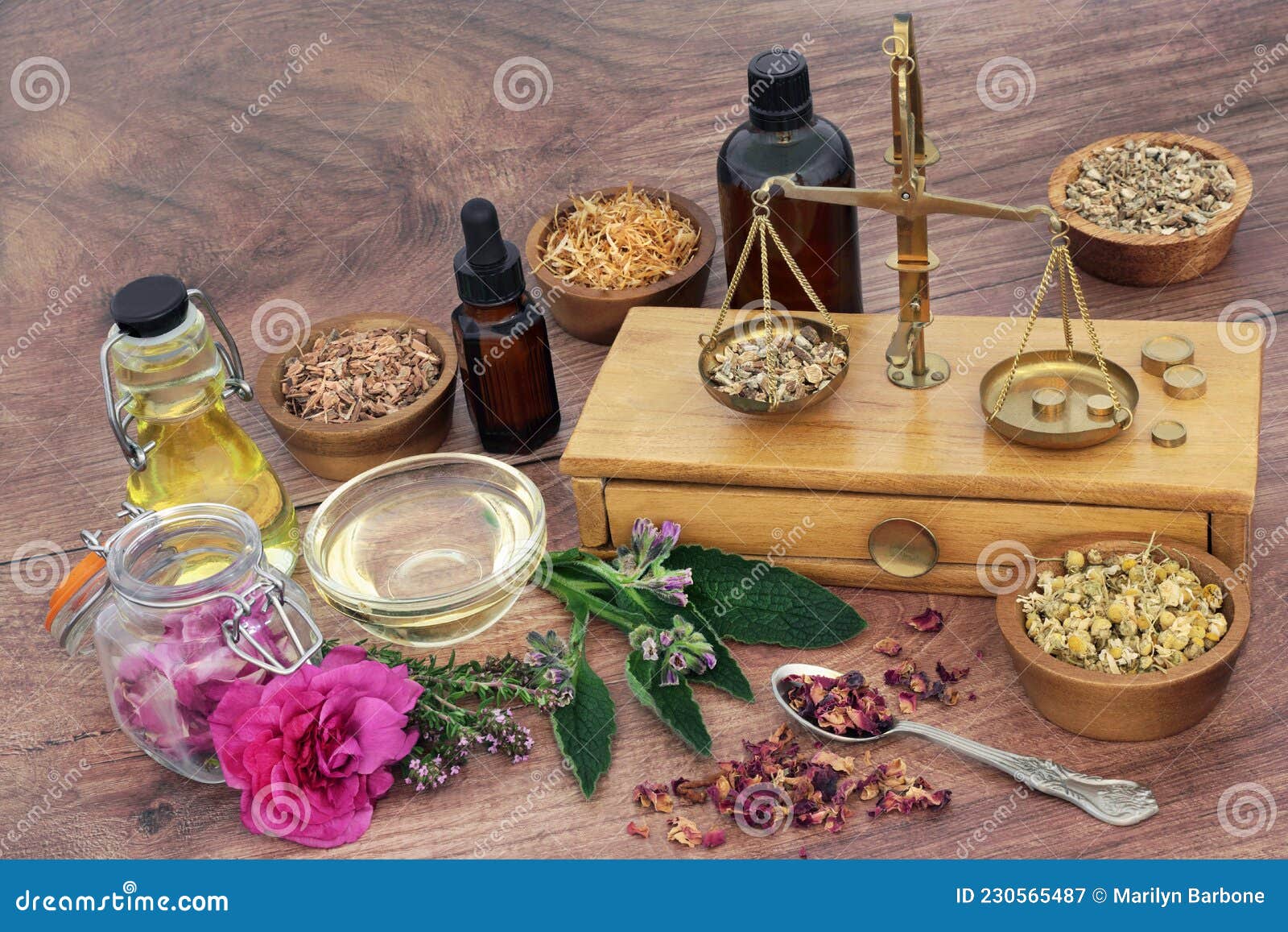 naturopathic healing herbs and flowers for skincare