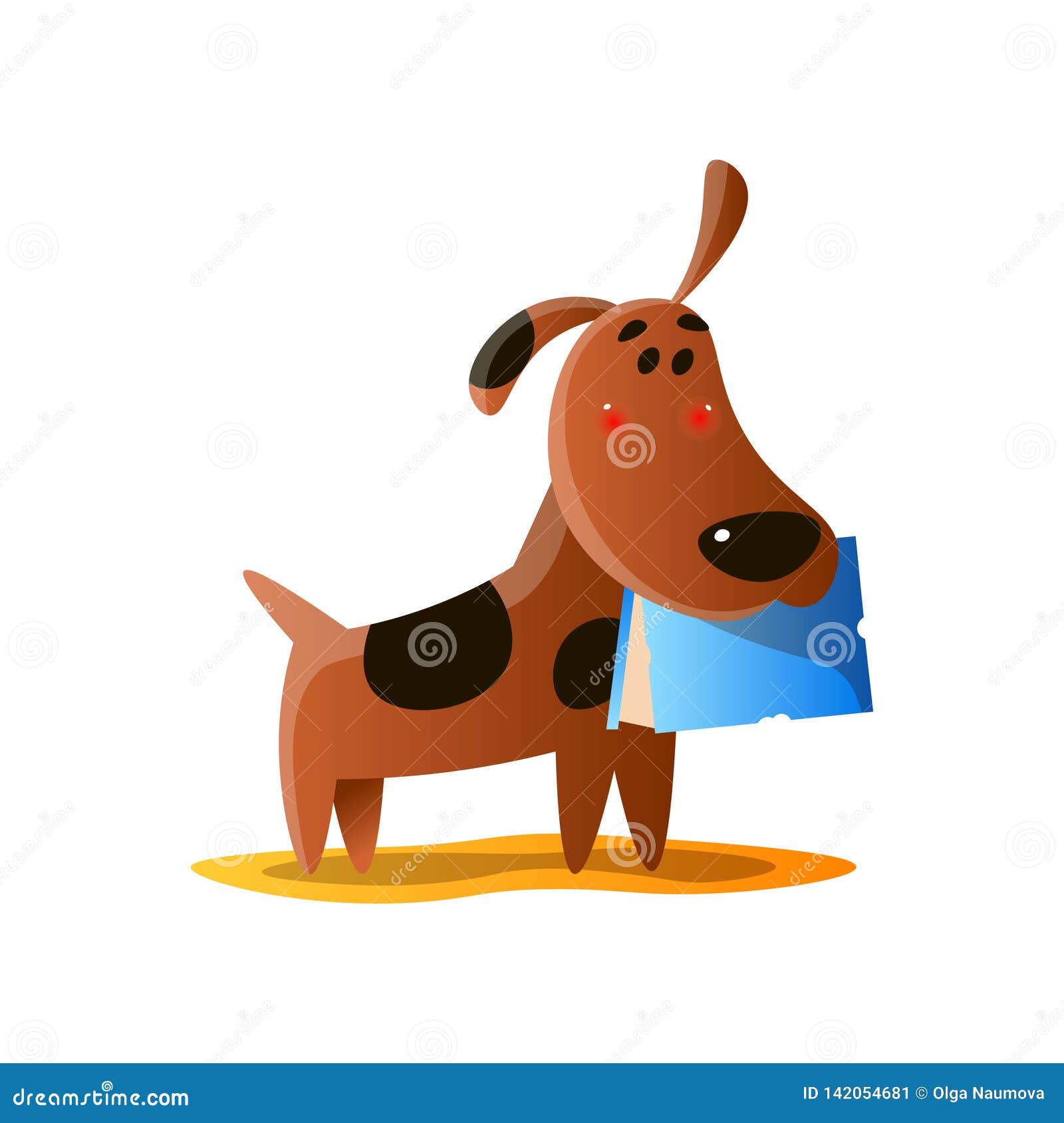 Naughty Brown Cartoon Dog Carrying Book in Mouth Isolated on White Background Stock Vector - Illustration of idea, massage: 142054681 Naughty Brown Cartoon Dog Carrying Book in Mouth Isolated on White Background Stock Vector - Illustration of idea, massage: 142054681