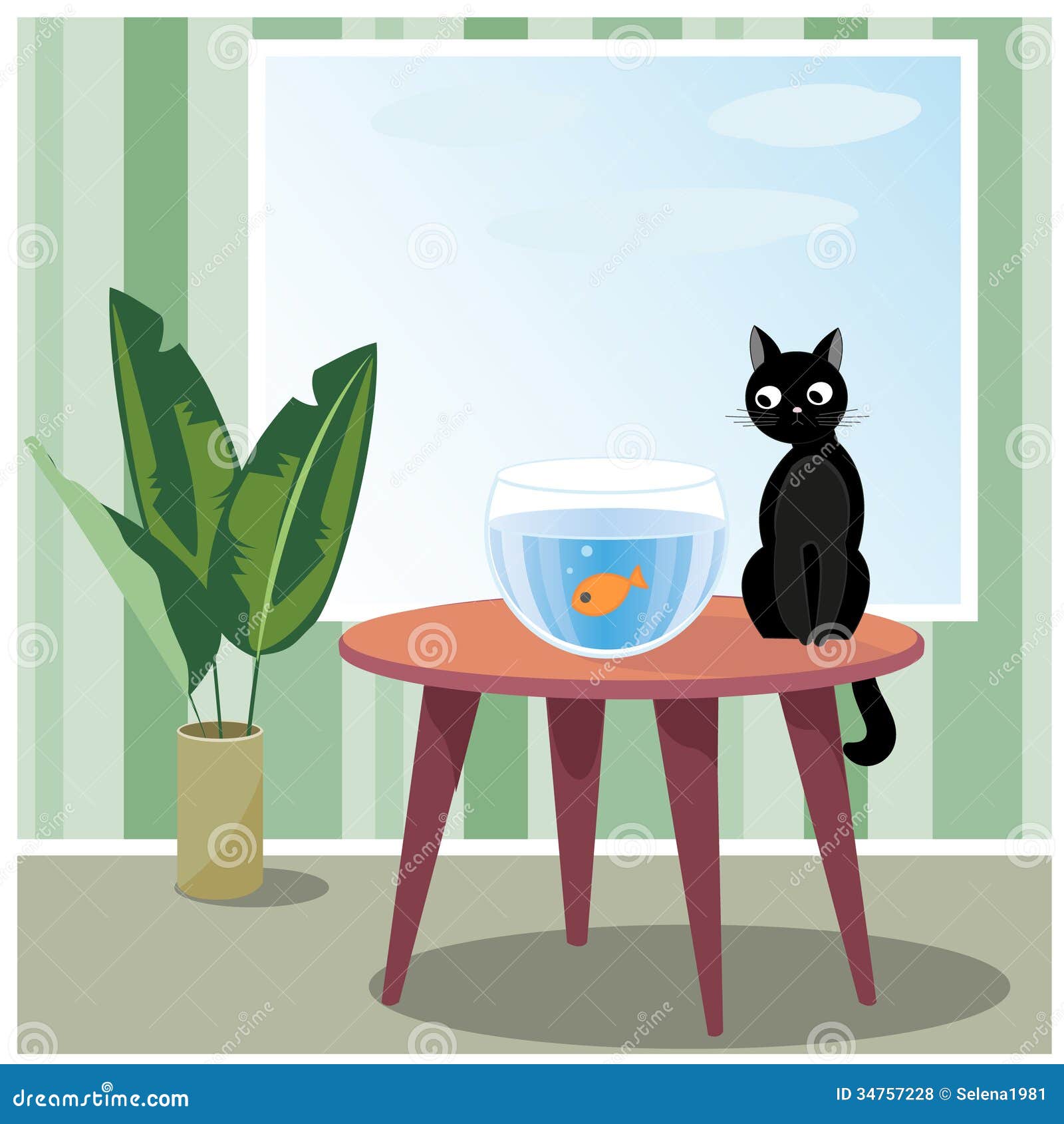 clipart cat under the table - photo #14