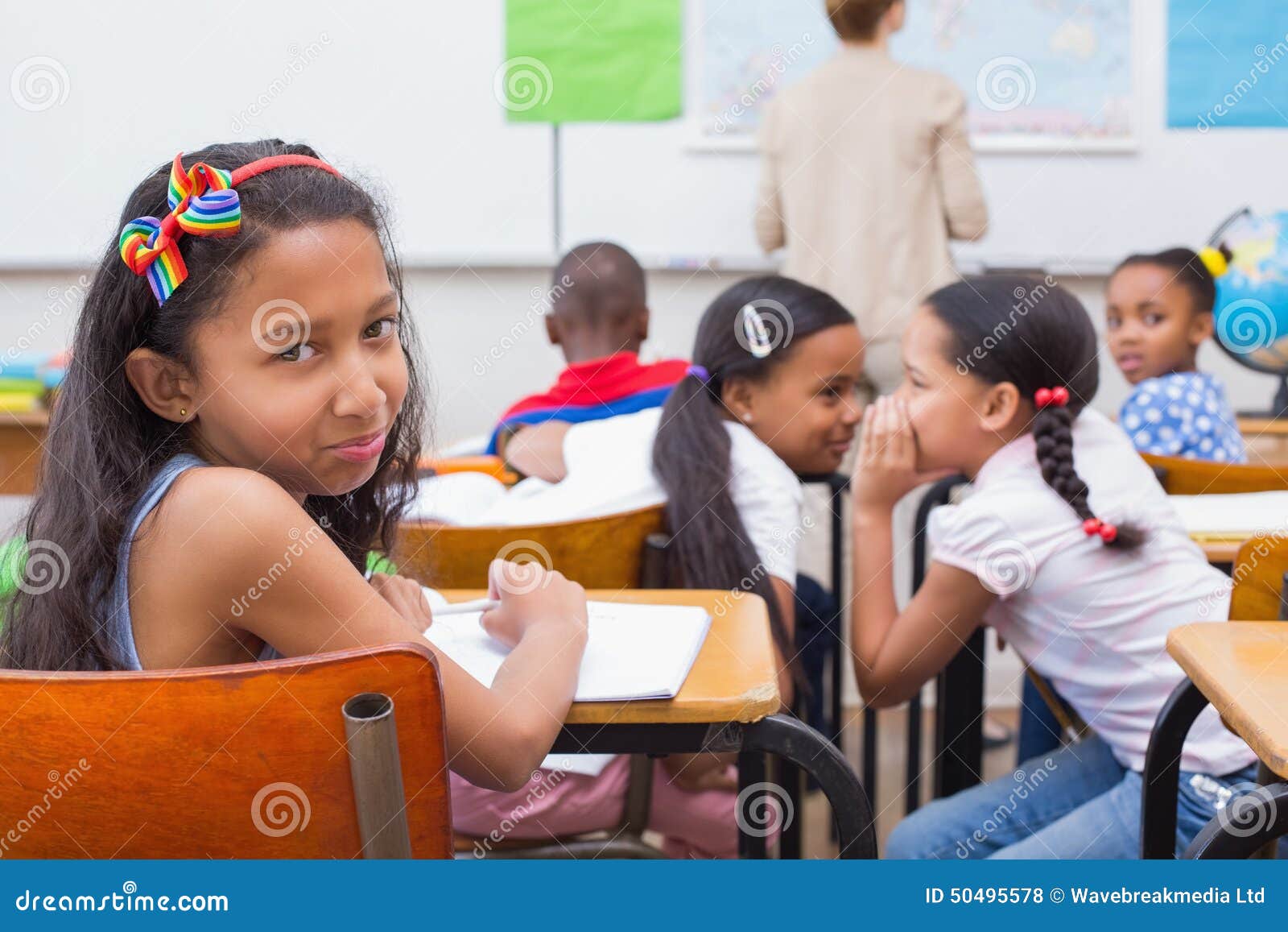 Naughty pupils in class stock photo. Image of medium 50495578