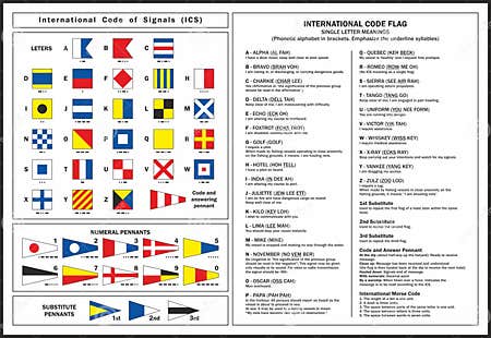 Nautical Flags and Pennants ICS 2 Stock Vector - Illustration of ...