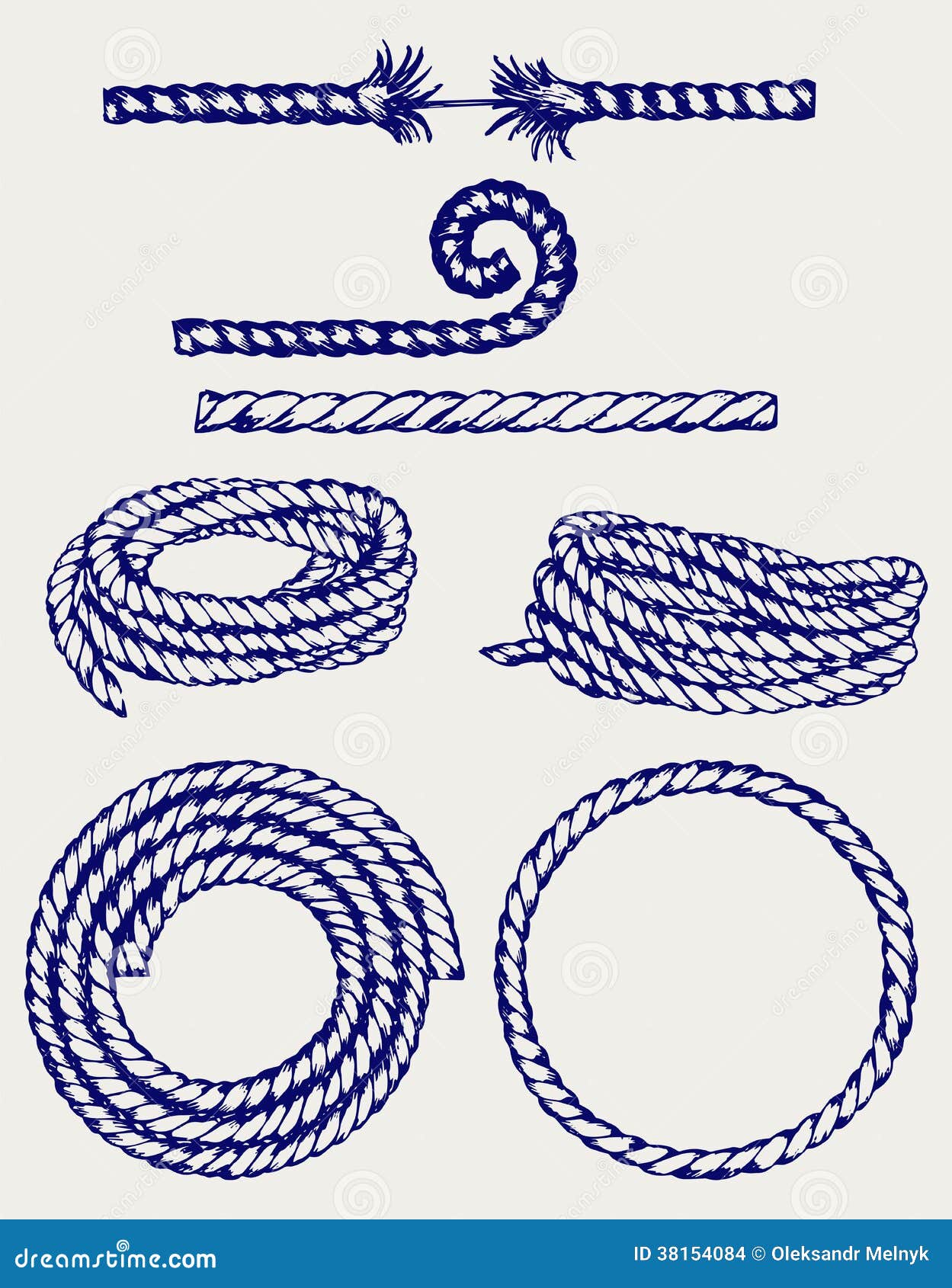 Nautical rope knots stock vector. Illustration of design - 38154084