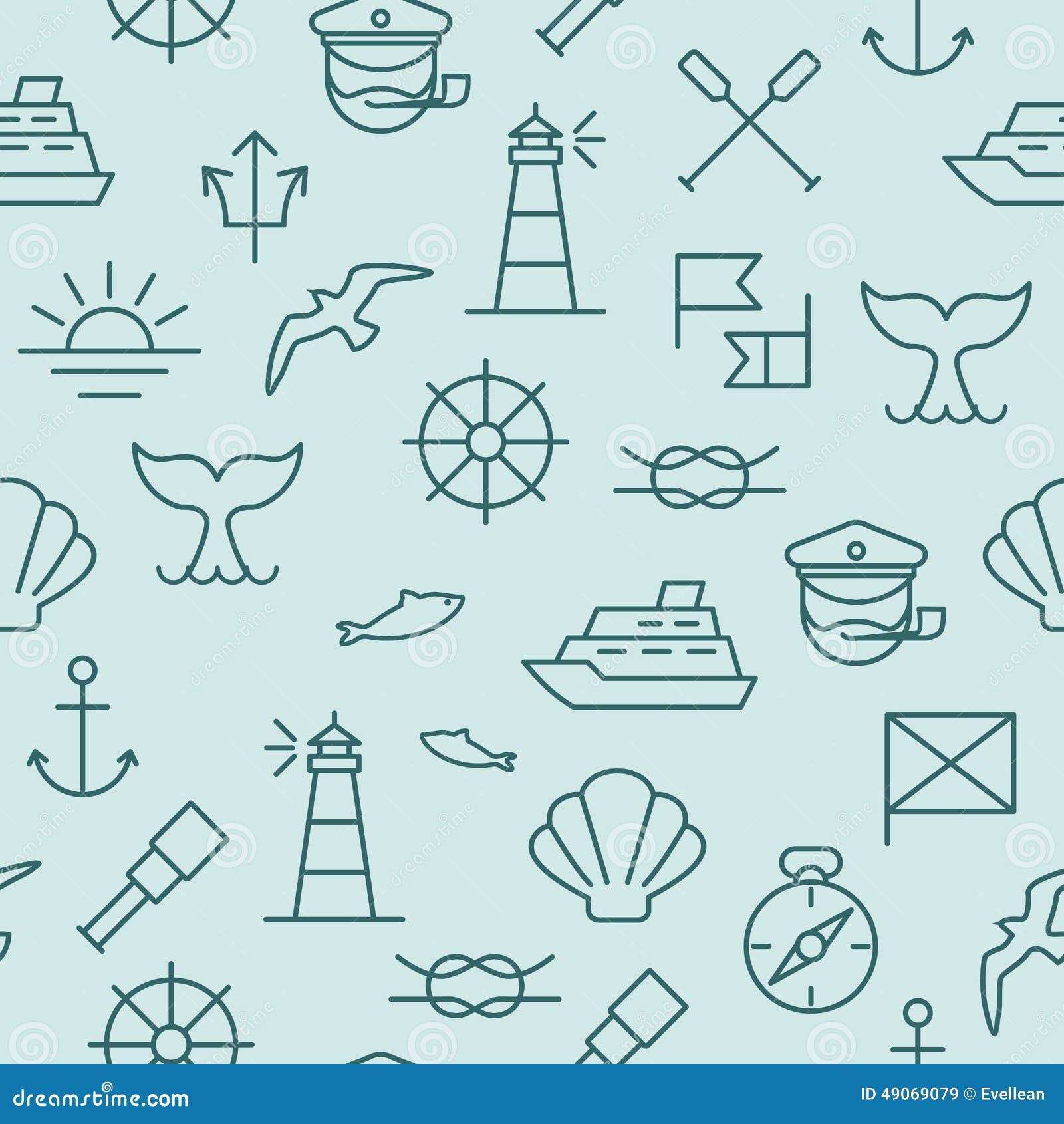 nautical seamless pattern