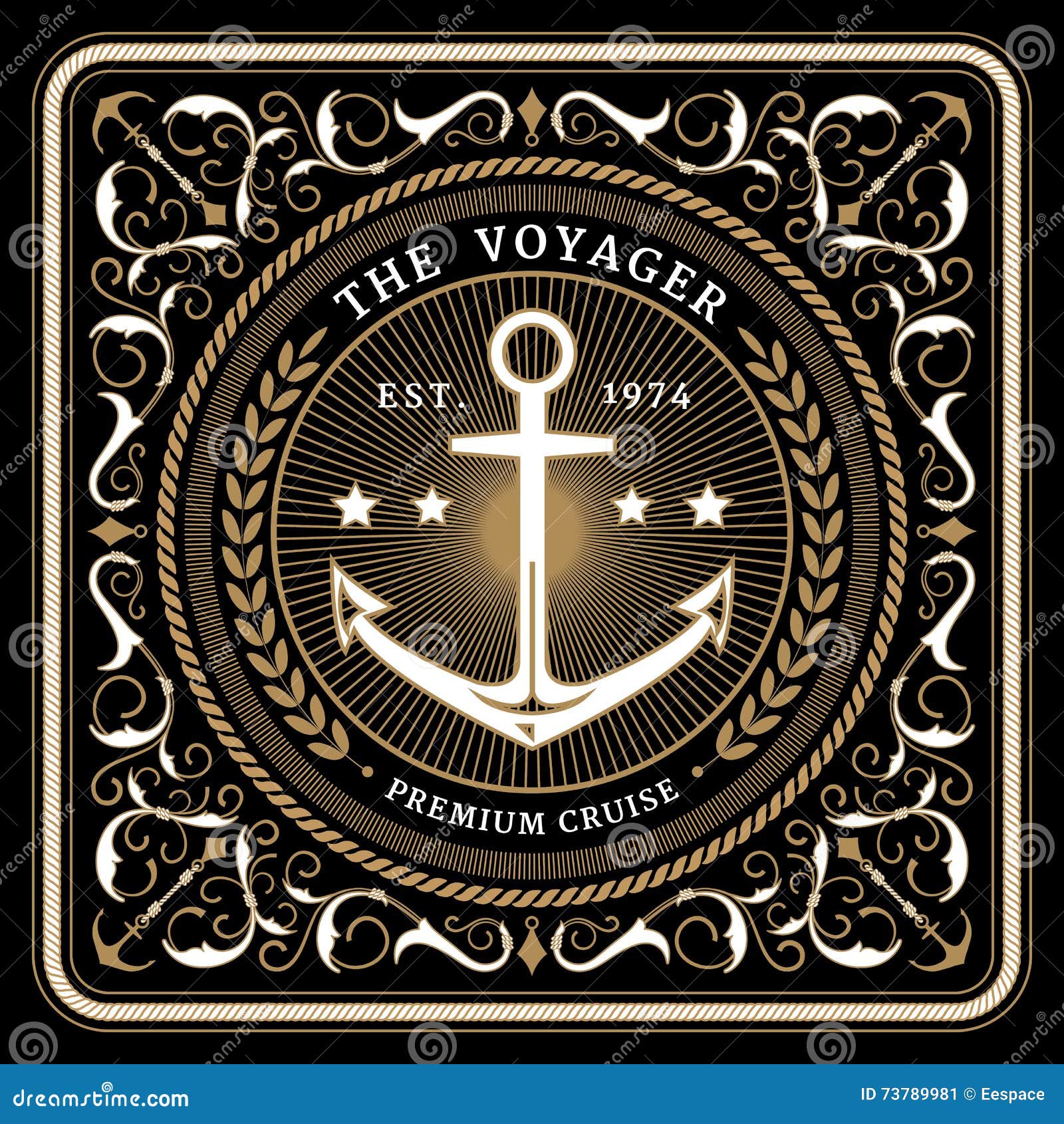 nautical the voyager retro card