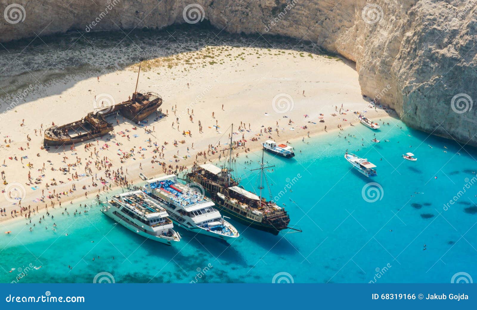 Navagio Beach, Zakinthos, Greece Stock Photo - Image of navagio ...