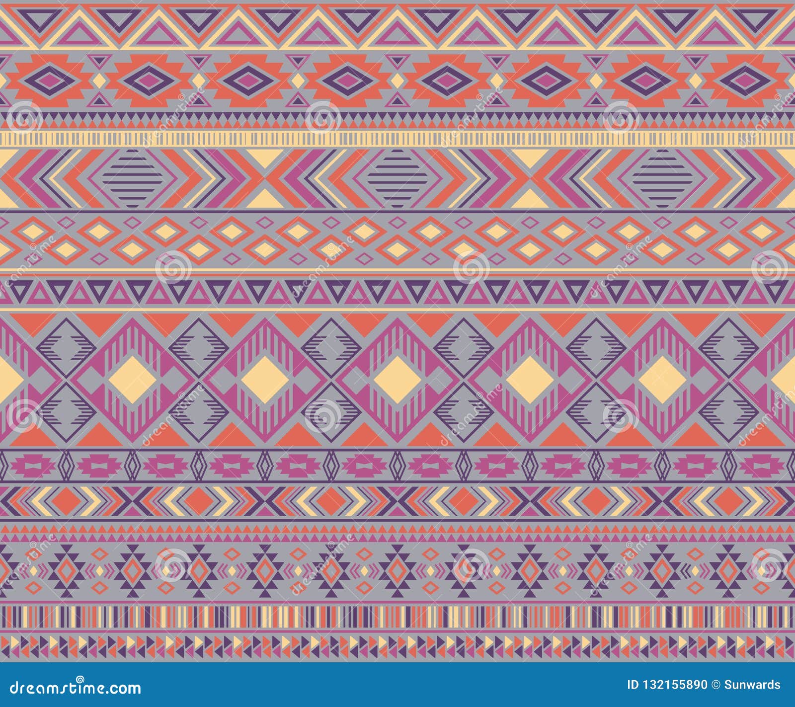 American Indian Pattern Tribal Ethnic Motifs Geometric Vector ...