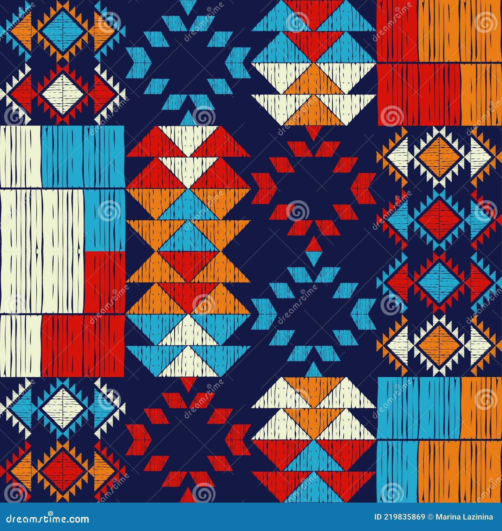 navajo mosaic rug with traditional folk geometric pattern. native american indian blanket. aztec s. mayan ornament. seamles