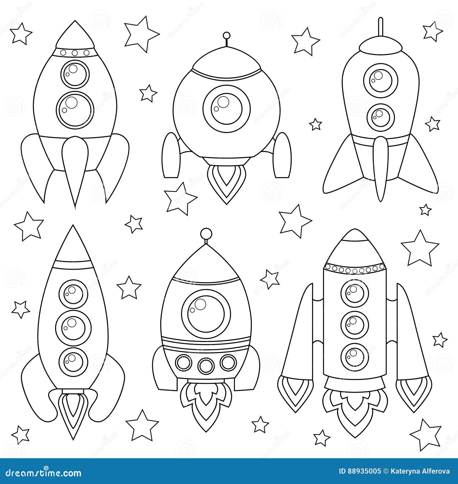 Nave Espacial Dos Desenhos Animados Ilustração do Vetor - Ilustração de  spaceship, halogênio: 88935005