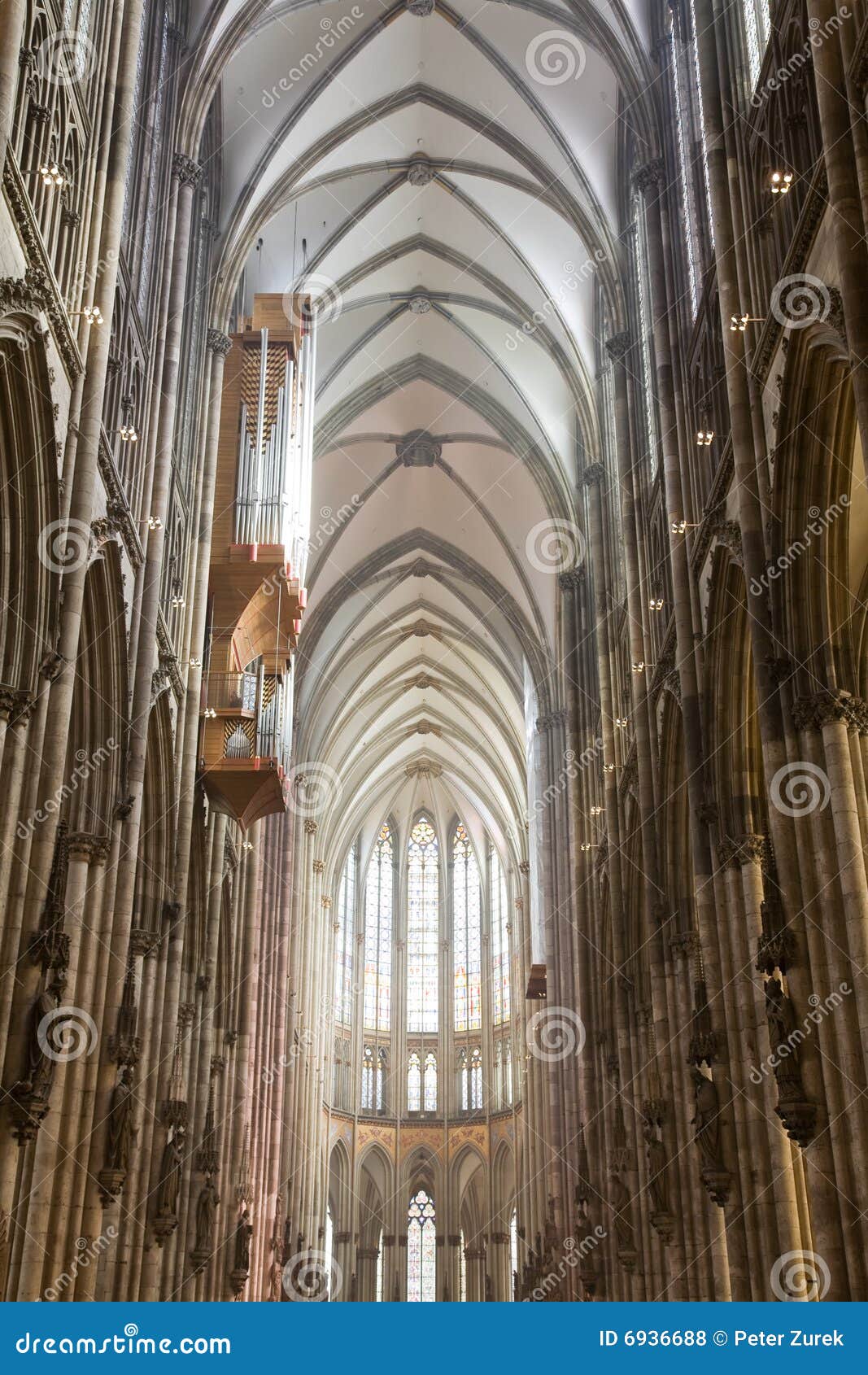 nave of gothic dom in cologne