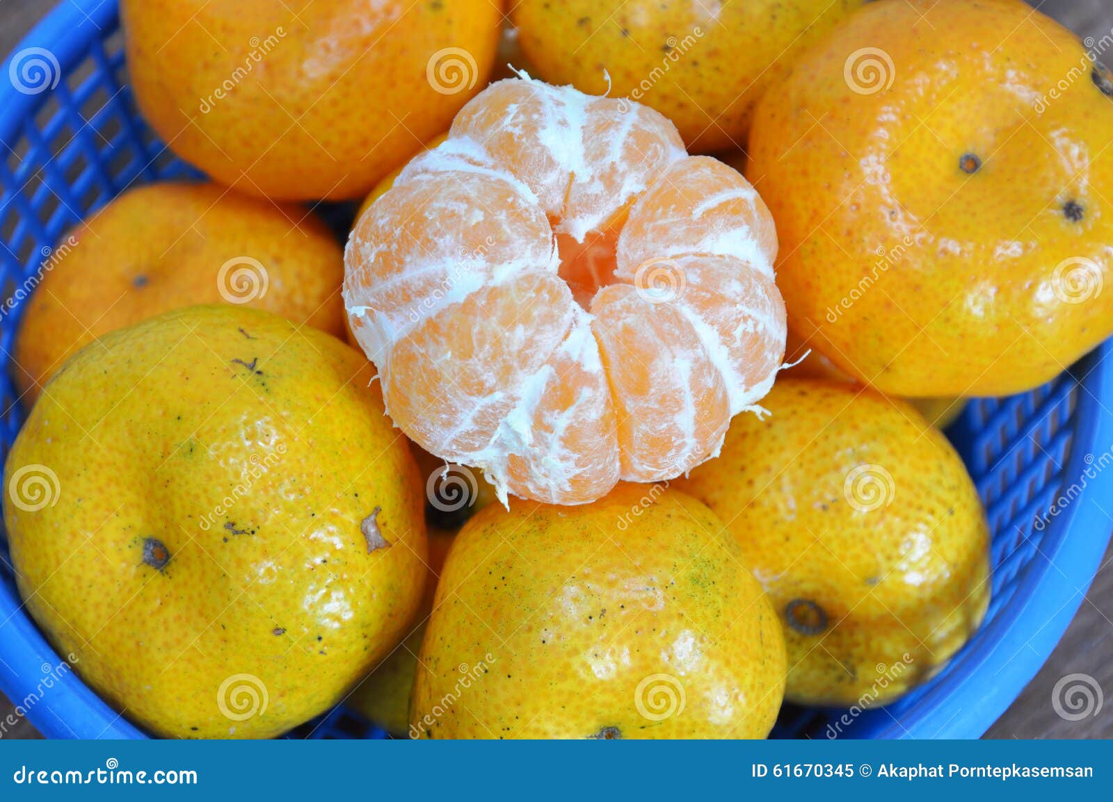 Navel Orange Peel Out on Blue Basket Stock Image Image of navel