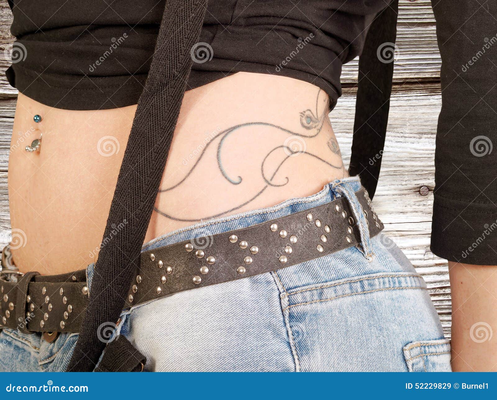 Navel piercing stock image. Image of human, belly, style 52229829