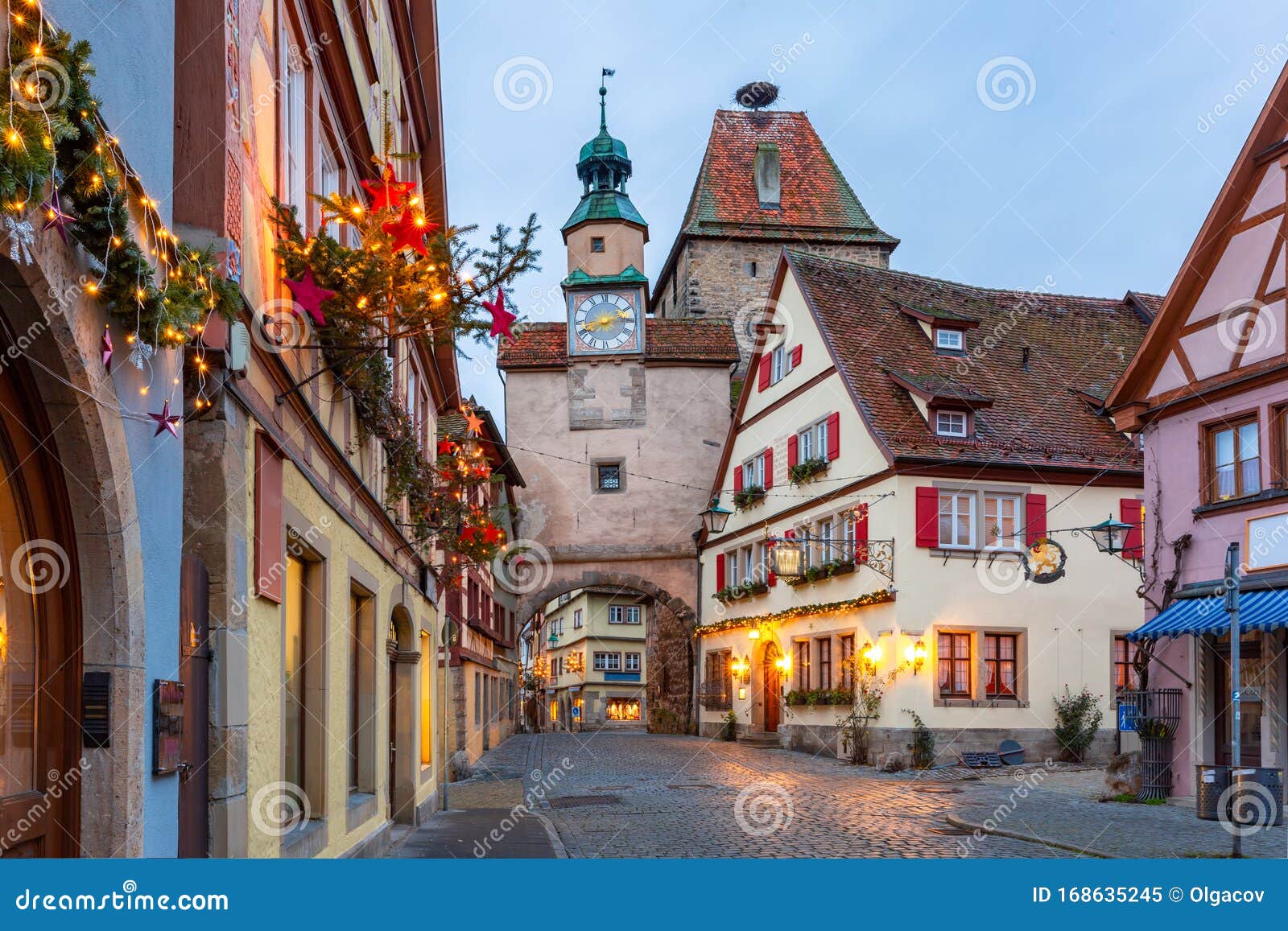 Navidad Rothenburg Ob Der Tauber, Alemania Imagen de archivo Imagen