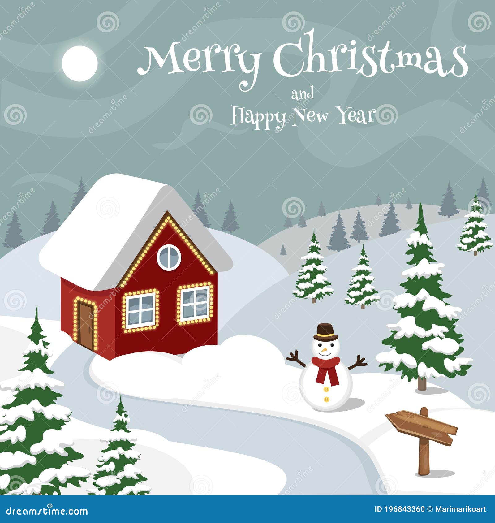 Navidad Y Feliz Año Nuevo Paisaje Con Casa Y Muñeco De Nieve Ilustración del Vector - Ilustración de cubo, camino: 196843360 Navidad Y Feliz Año Nuevo Paisaje Con Casa Y Muñeco De Nieve Ilustración del Vector - Ilustración de cubo, camino: 196843360