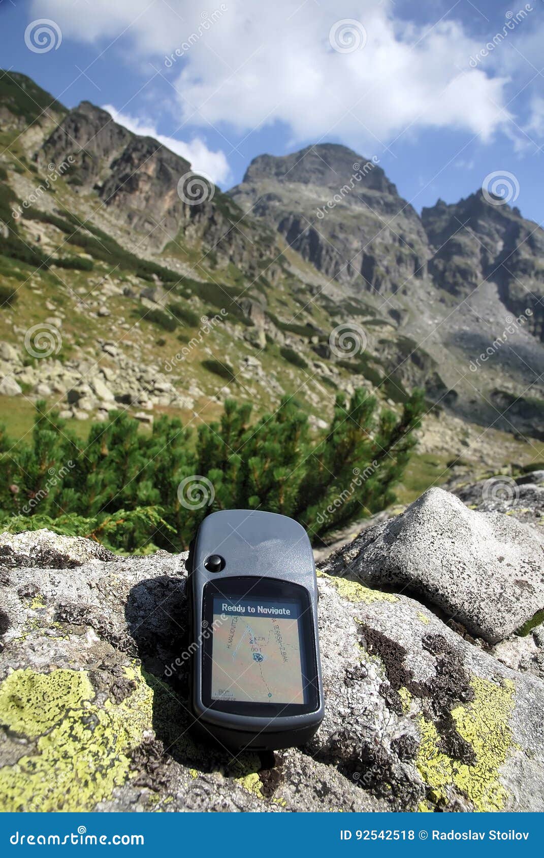 Navigate with GPS stock photo. Image of hiking, object 92542518