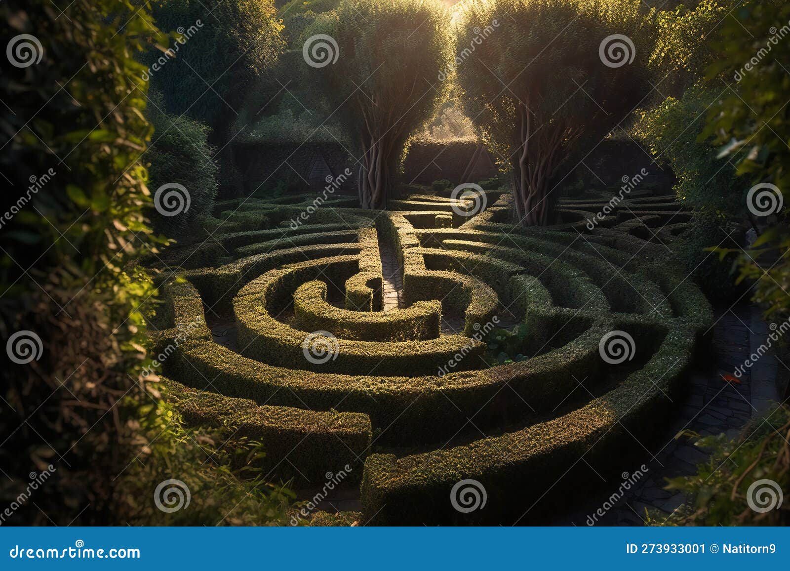 Navigating the Labyrinth of Success (AI Generated) Stock Illustration - Illustration of journey 