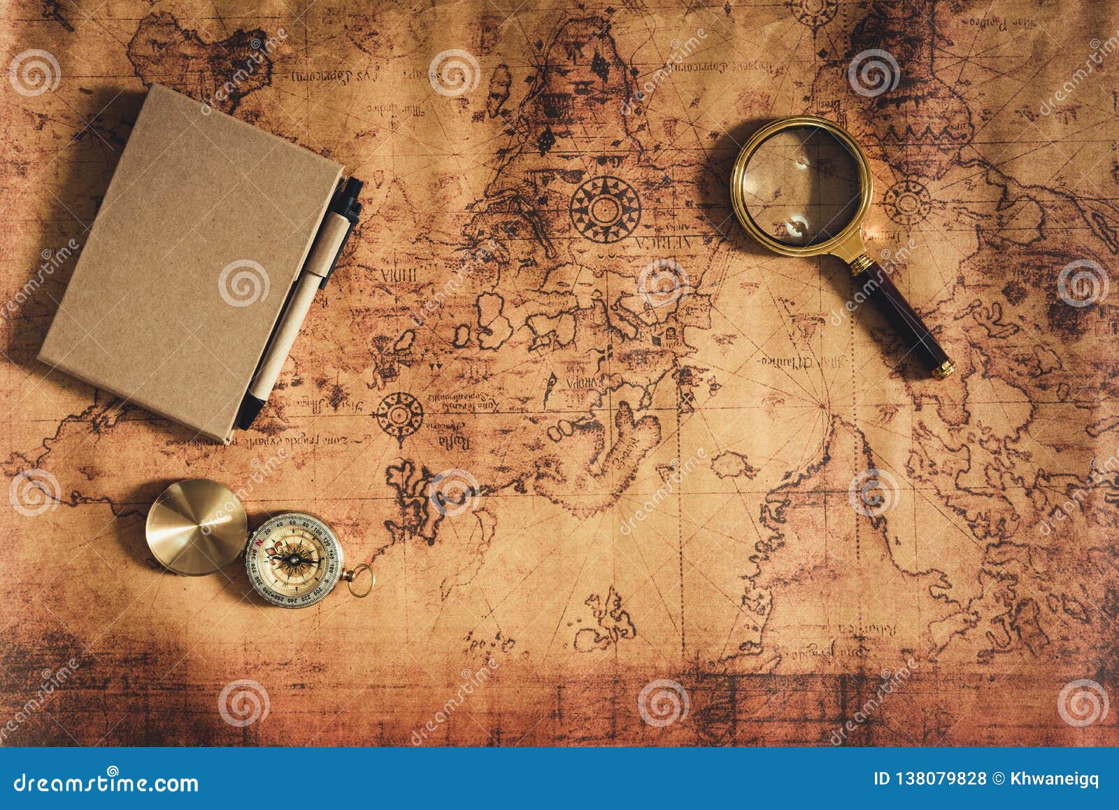 Navigation Explore Journey Planning With Compass Magnifying Glass And 