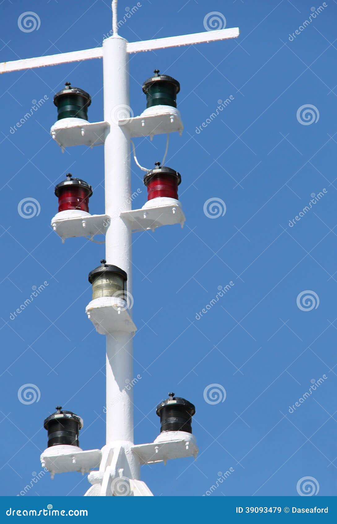 Navigation Lights. stock image. Image of vessel, signals 