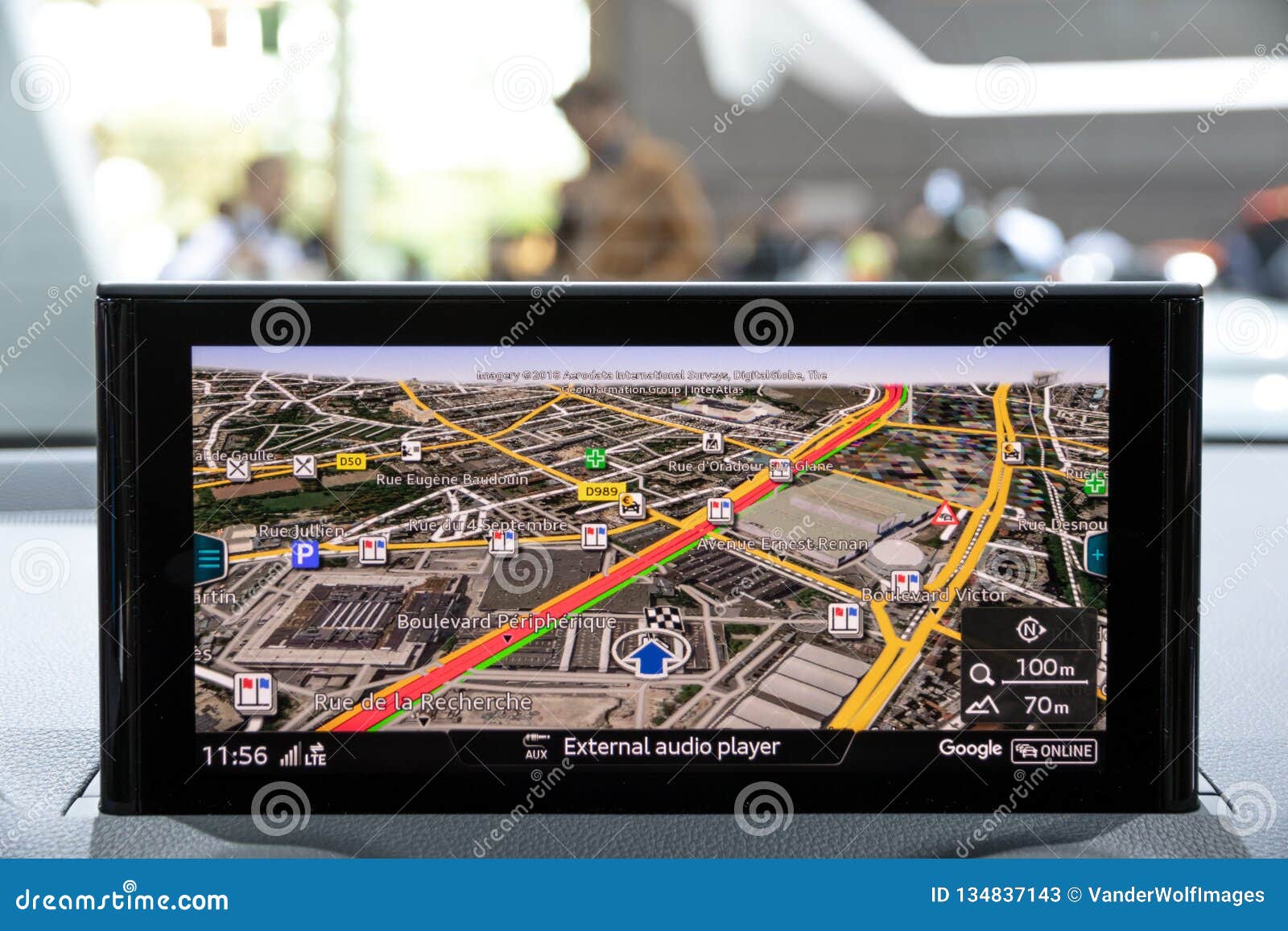 Navigation Map Dashboard Editorial Photo 134837143