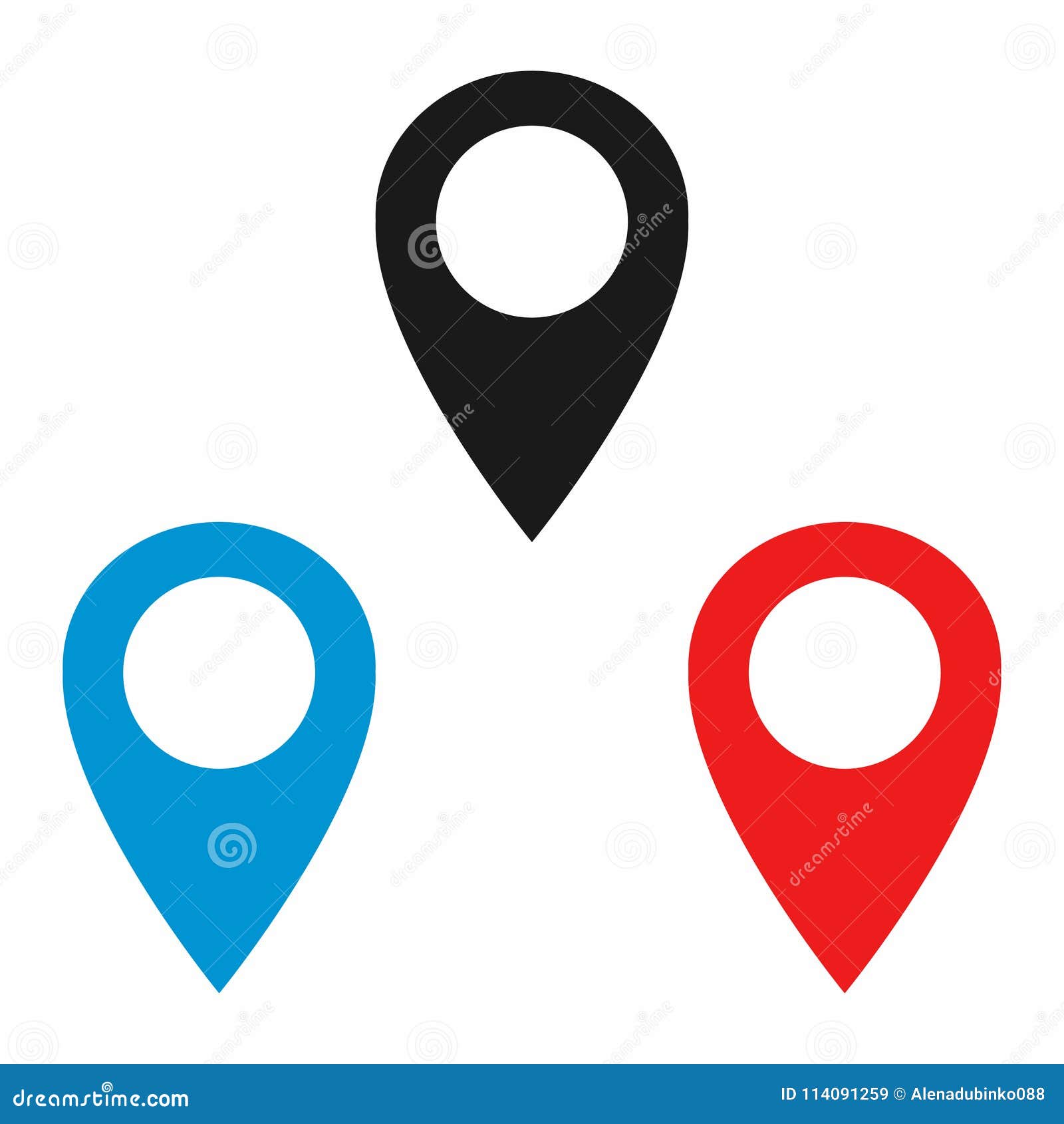 navigation pin or map pin. gps location 