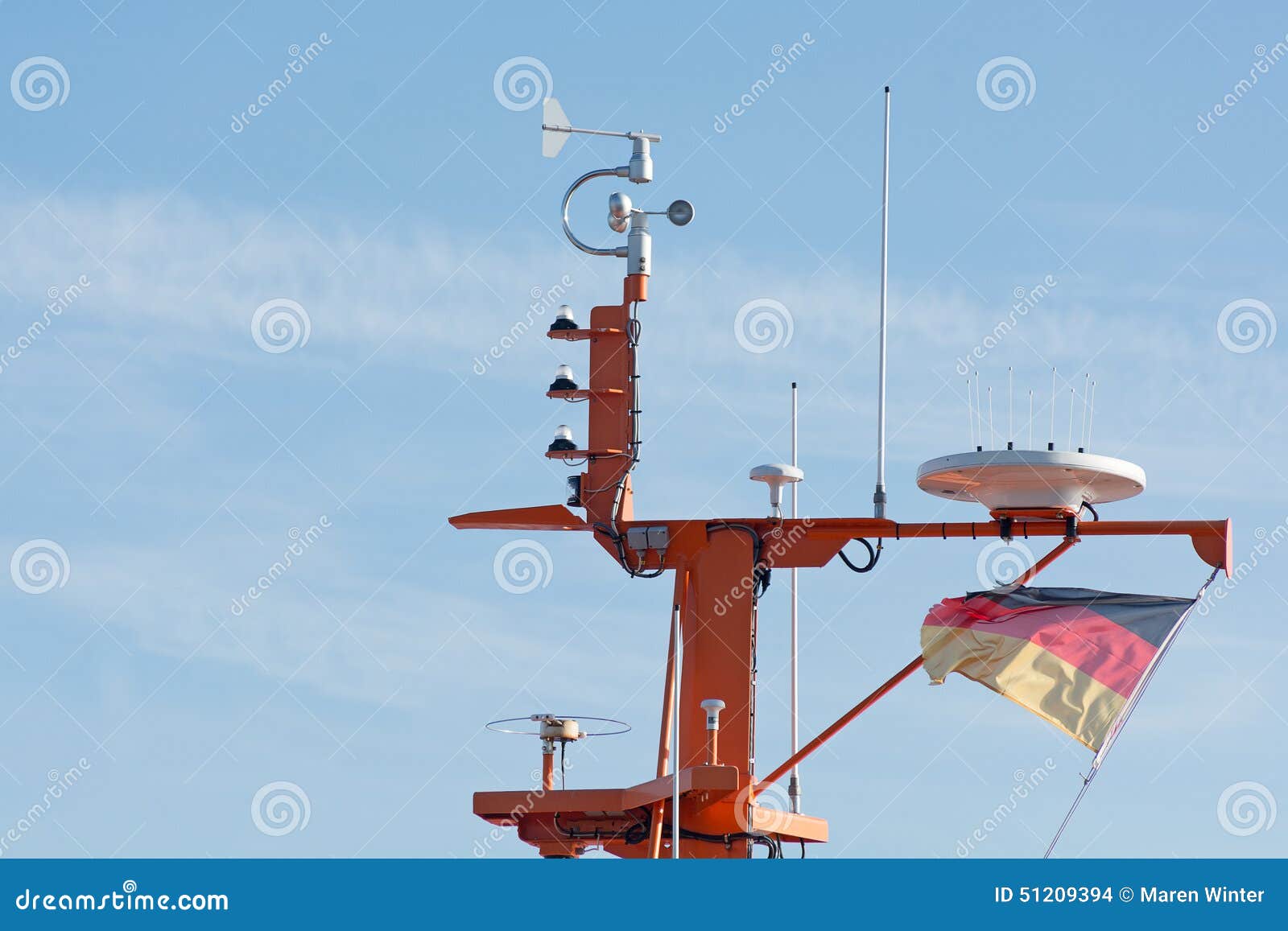 Navigation and Radar System on a Maritime Pilot Boat Stock Photo