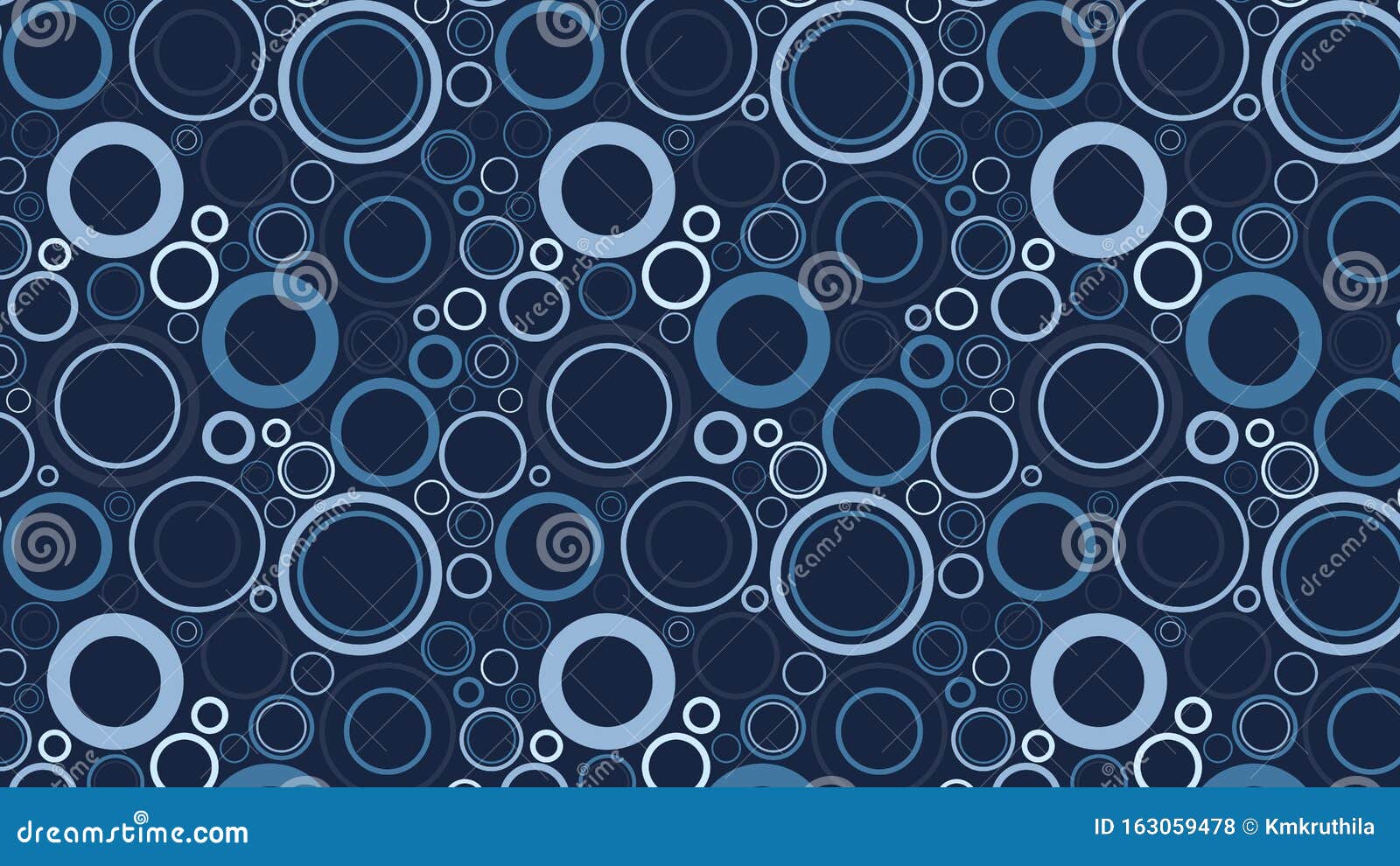 Navy Blue Circle Background Pattern Vector Graphic Stock Vector