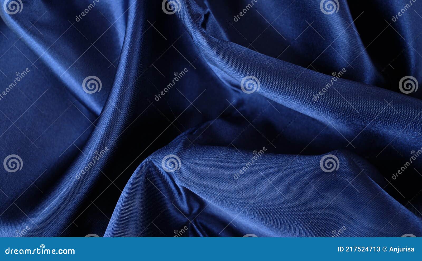 Navy Blue Color Satin Fabric Texture Seamless with Beautiful Closeup and Shiny Detail Fabric