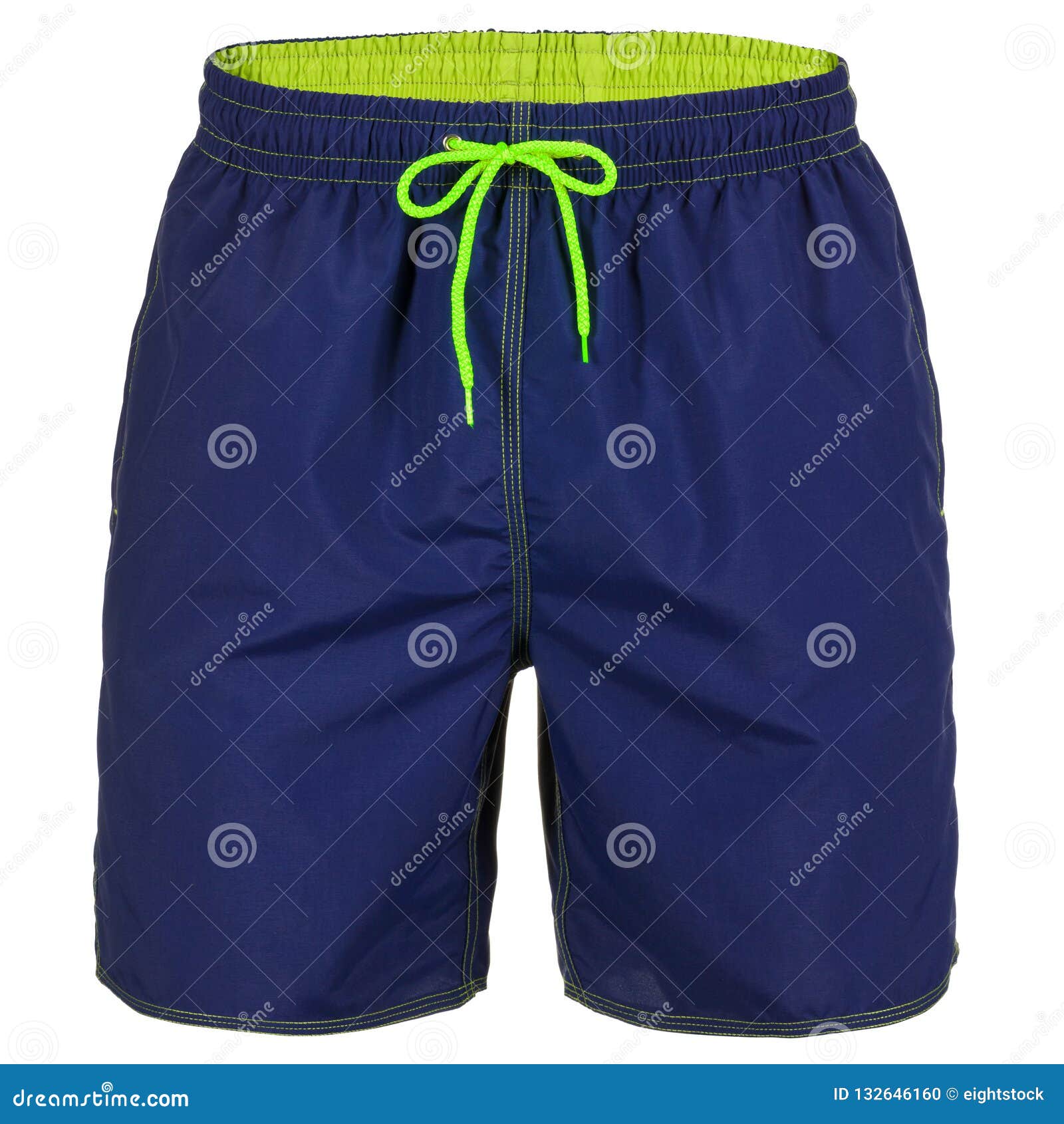 Navy Blue and Green Men Shorts for Swimming Stock Photo - Image of rope ...