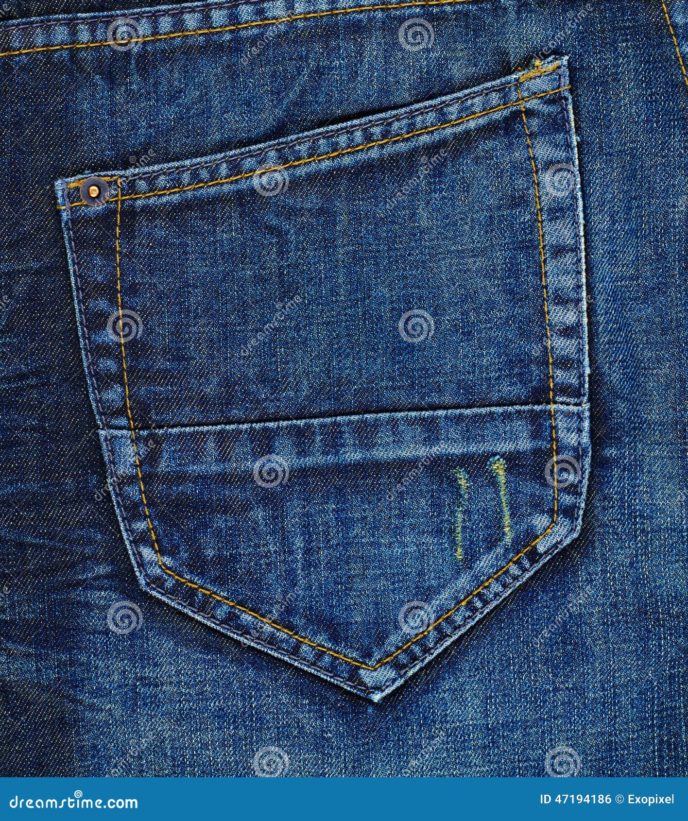 Navy Blue Jeans Back Pocket Stock Photo - Image of coarse, background ...