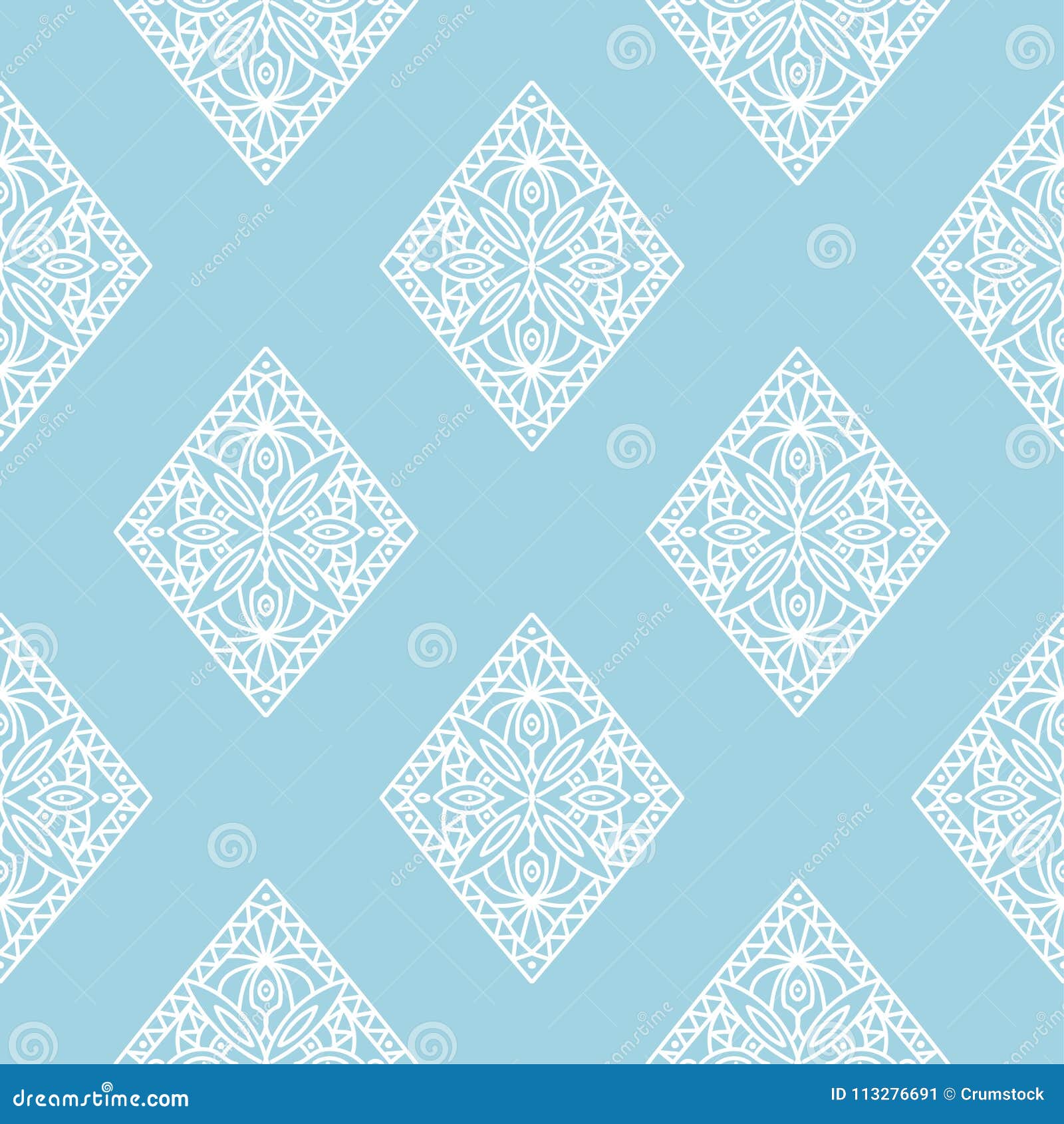 Navy Blue and White Geometric Seamless Pattern Stock Vector