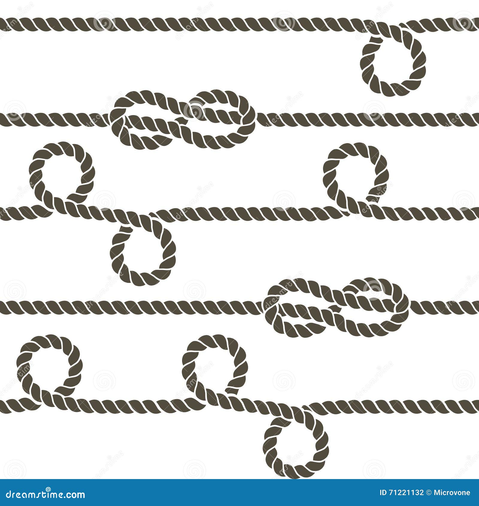 Pattern Brush Nautical Rope Knot Marine Sailor, Vectors