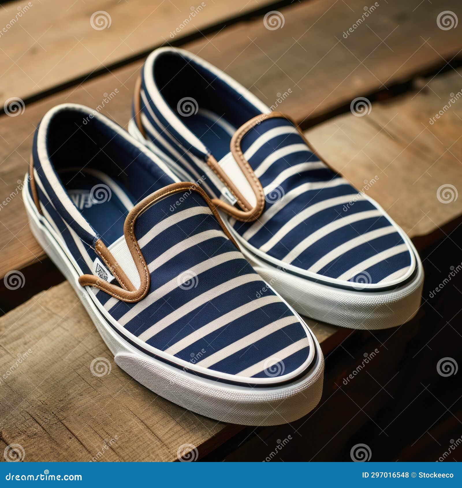 navy striped vans slip on: a stylish blend of matthias haker and tokio aoyama