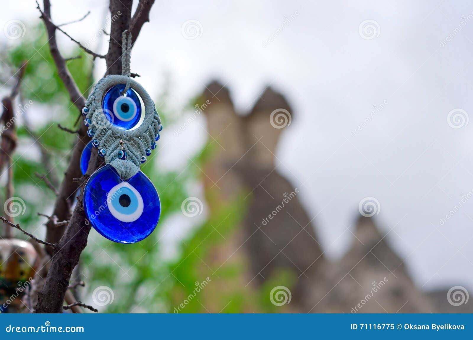 a nazar, charms to ward off the evil eye , in cappadocia, turkey