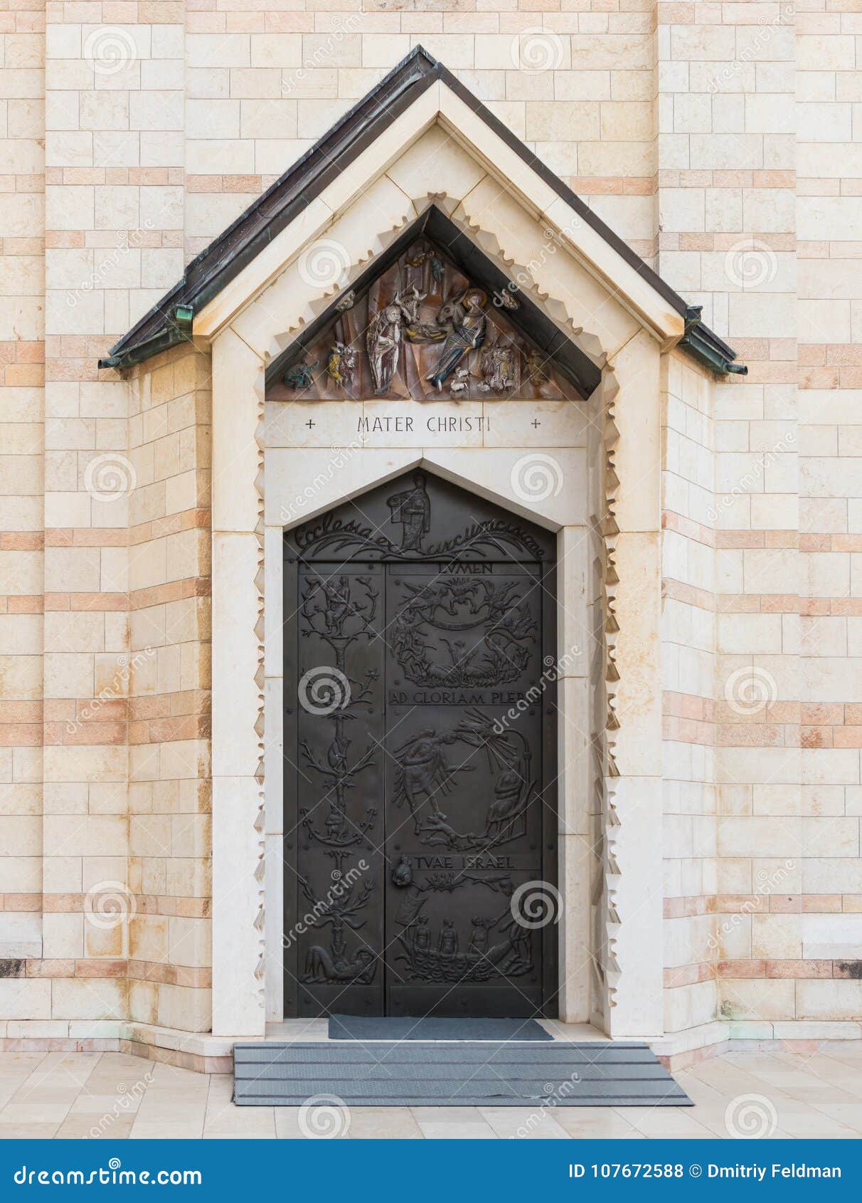 Decoratively Decorated Door in the Side Wall of the Church of the ...