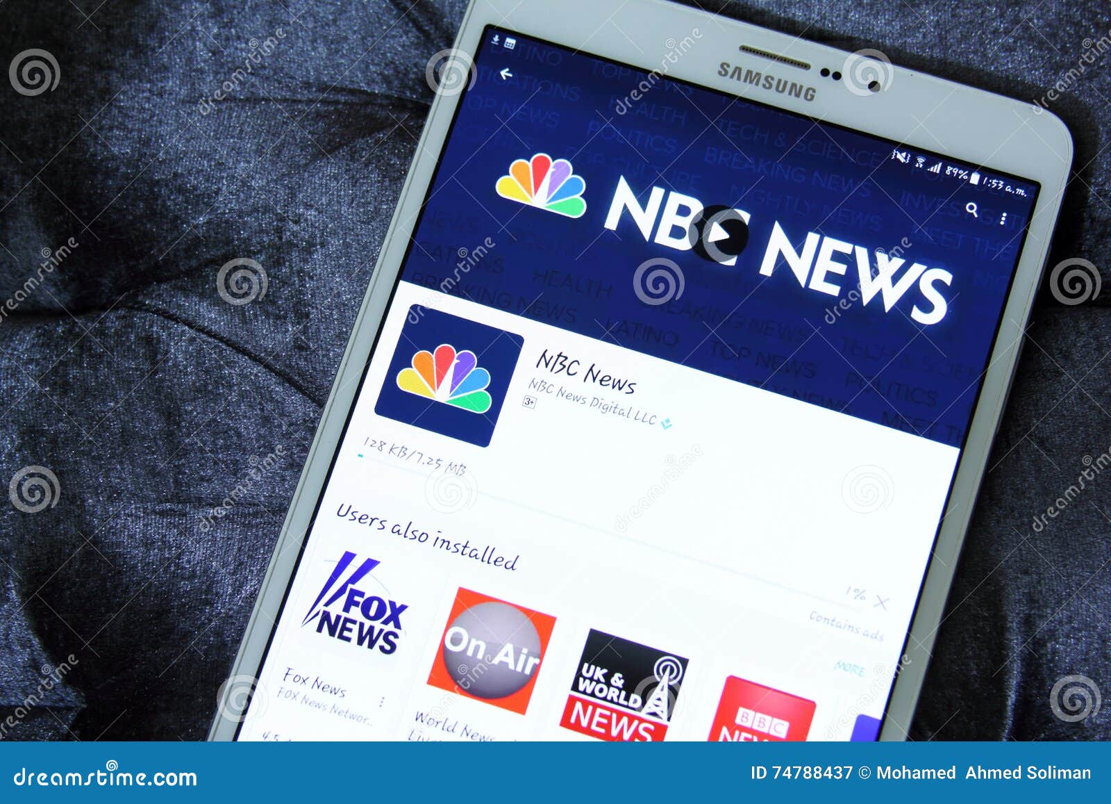 Nbc news channel app logo editorial photography. Image of google - 74788437