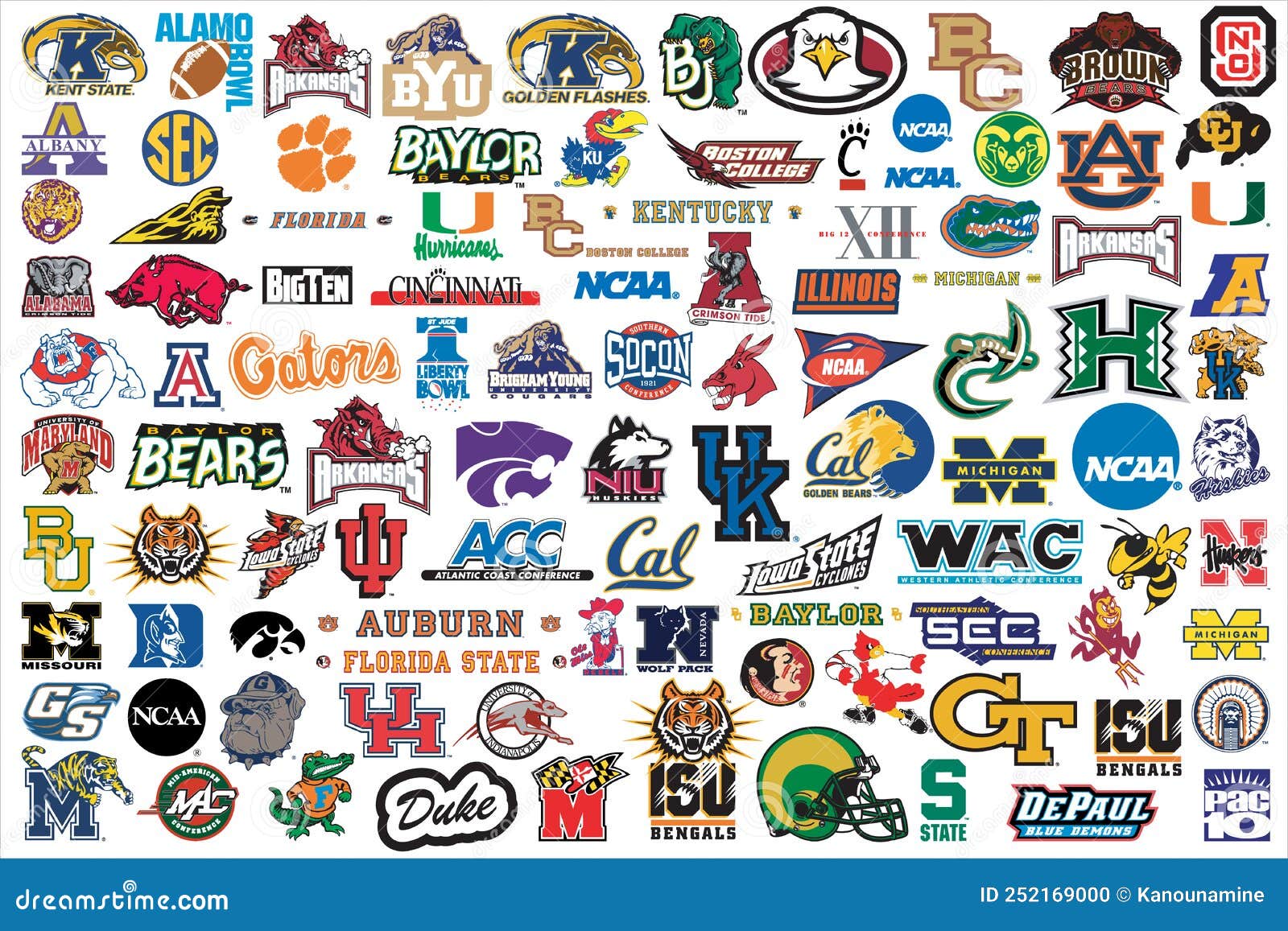 all college football team logos