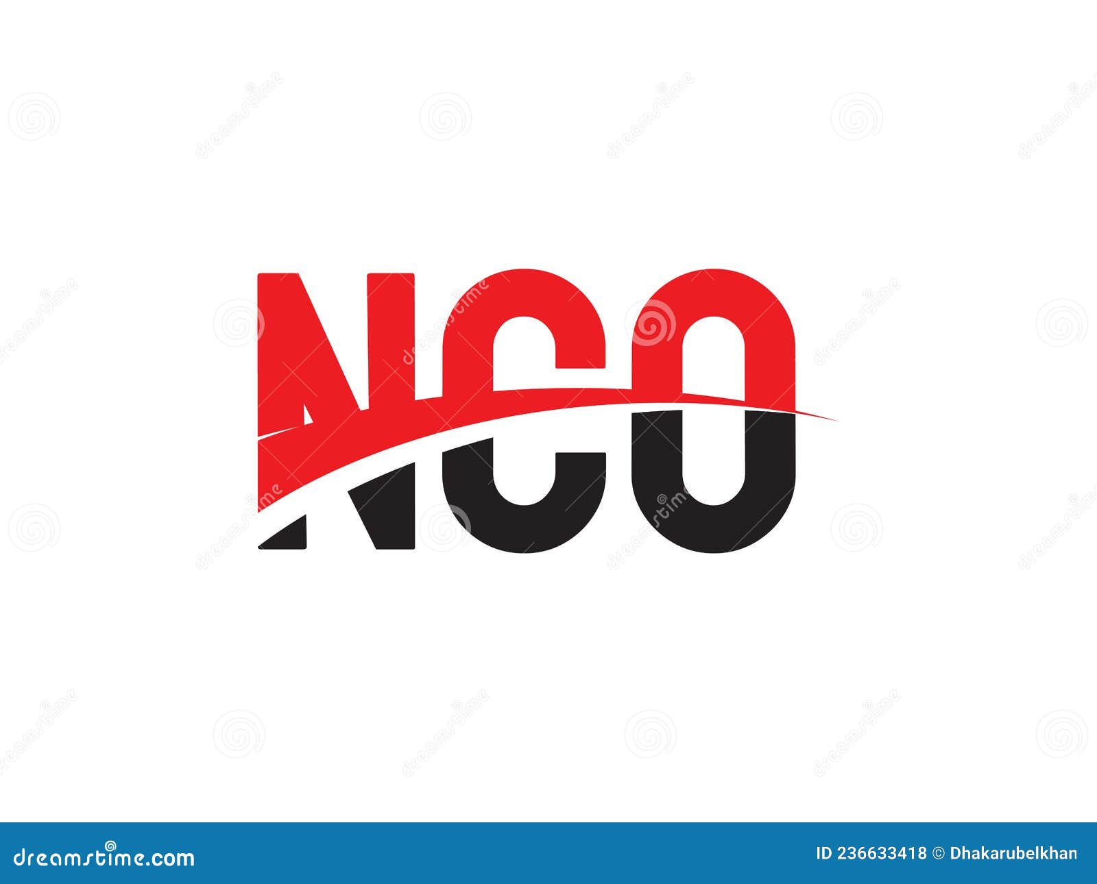 nco letter initial logo   